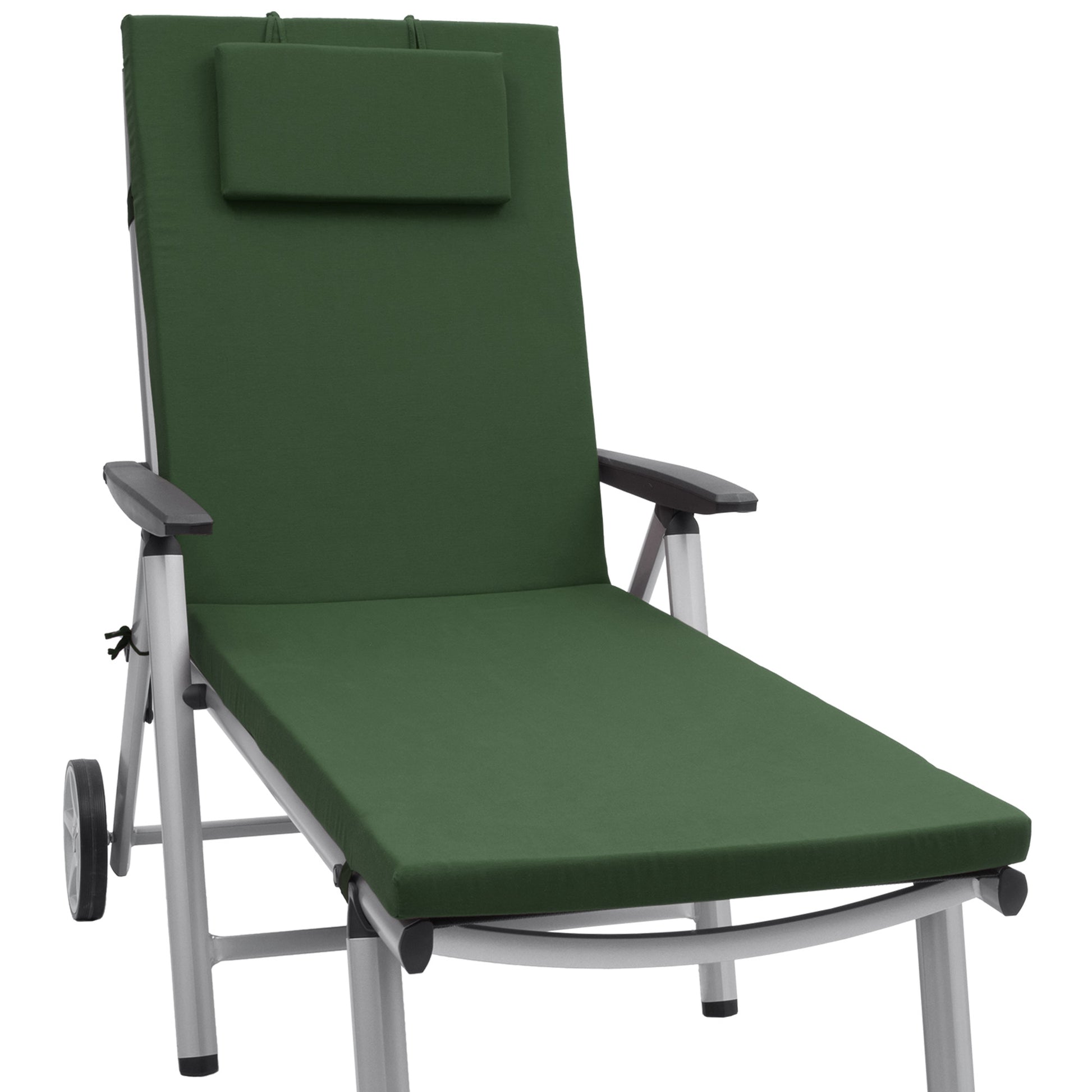 Beautissu Liegestuhl Polster Outdoor 200x60x5 cm – Rollliegenauflage L