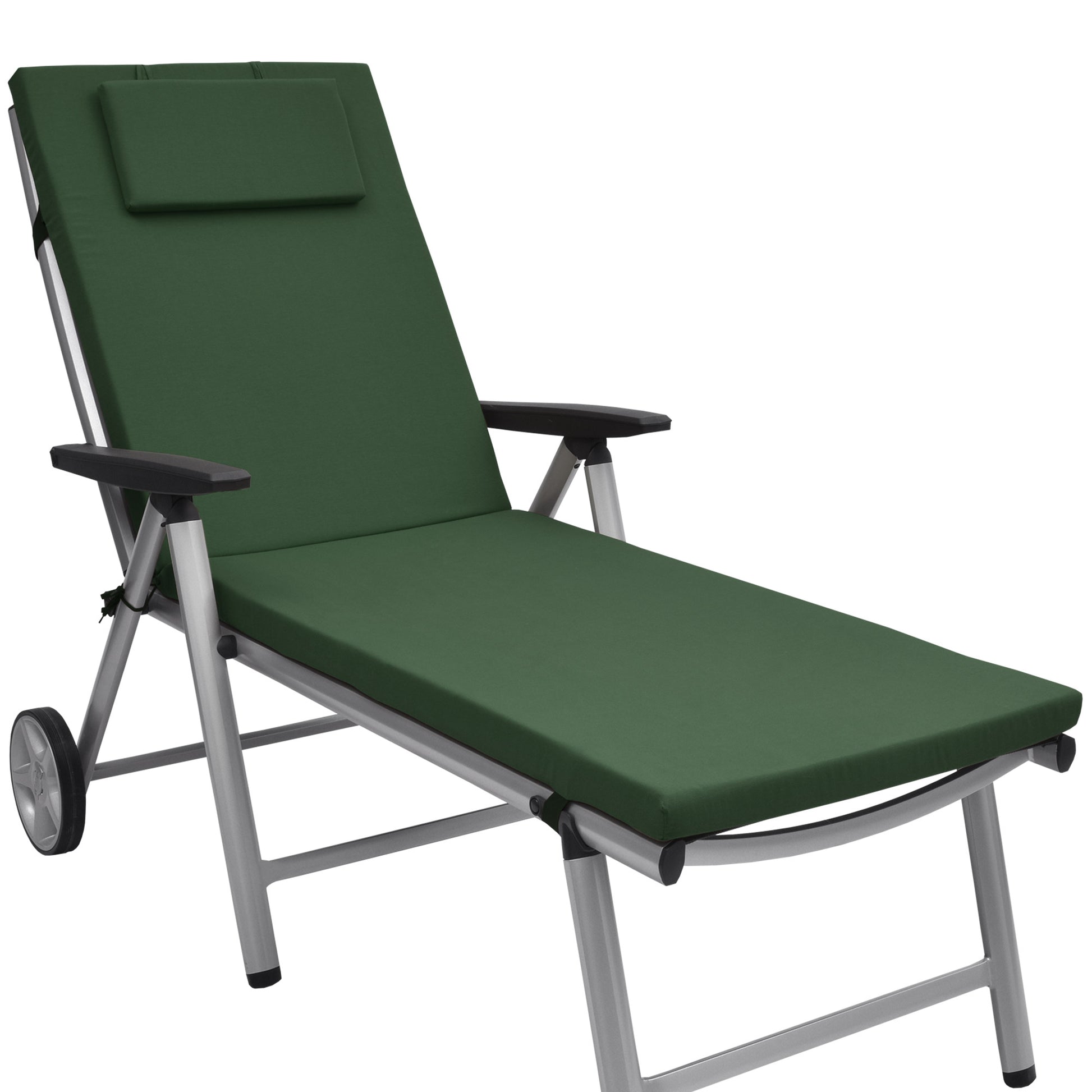 Beautissu Liegestuhl Polster Outdoor 200x60x5 cm – Rollliegenauflage L