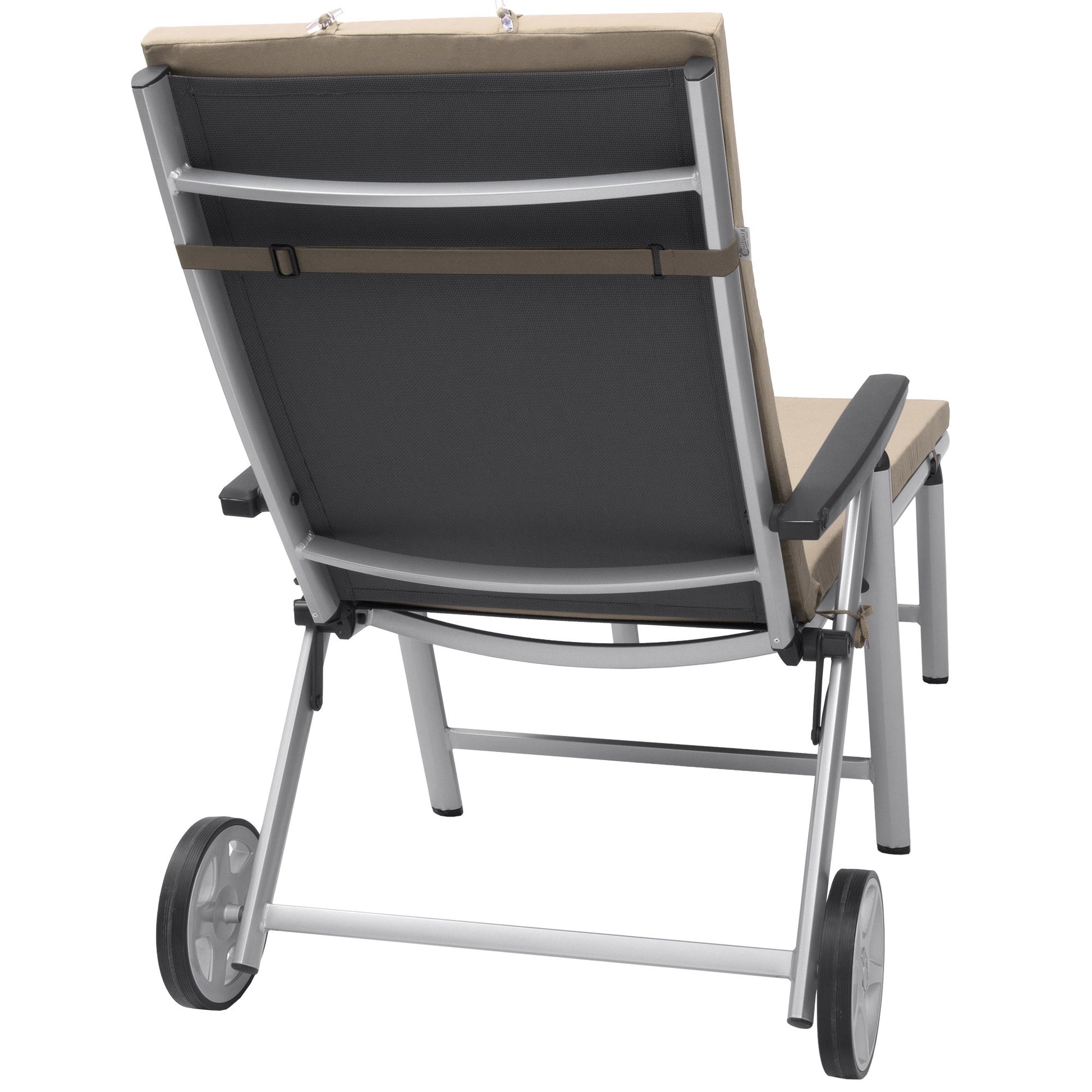 Beautissu Liegestuhl Polster Outdoor 200x60x5 cm – Rollliegenauflage L