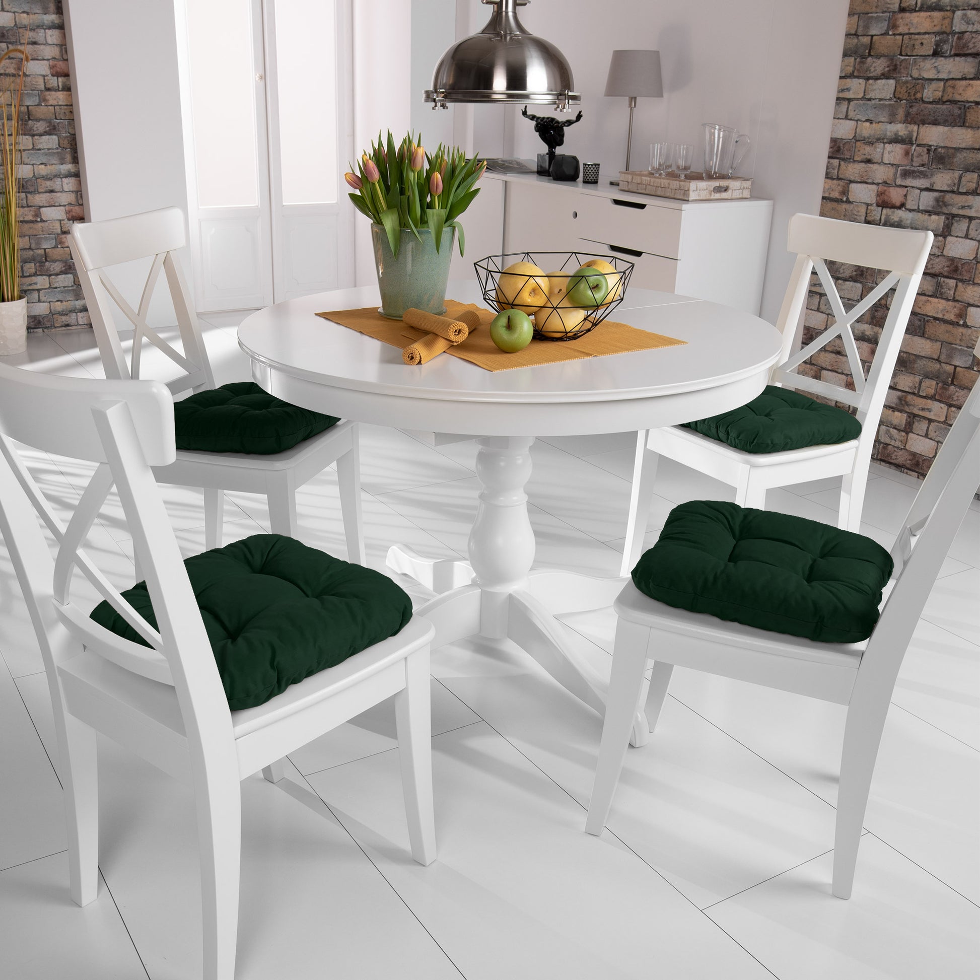 Beautissu Indoor & Outdoor Stuhlkissen 40x40x8 cm – Sitzkissen Lisa