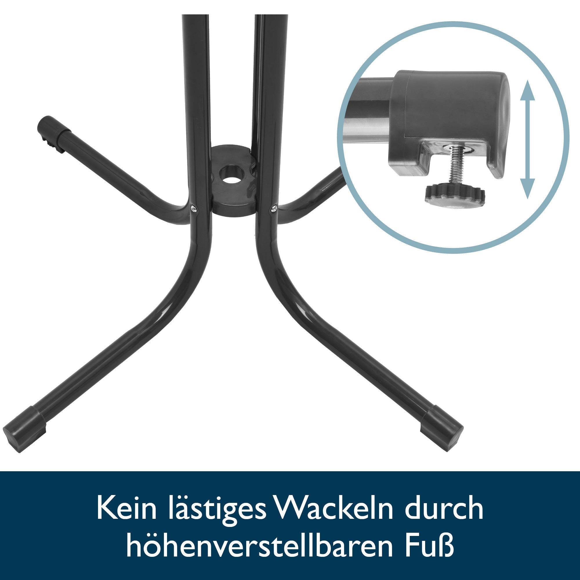 Beautissu Klappbarer Stehtisch Ø 60/70/80 cm Wetterfest – Bellini