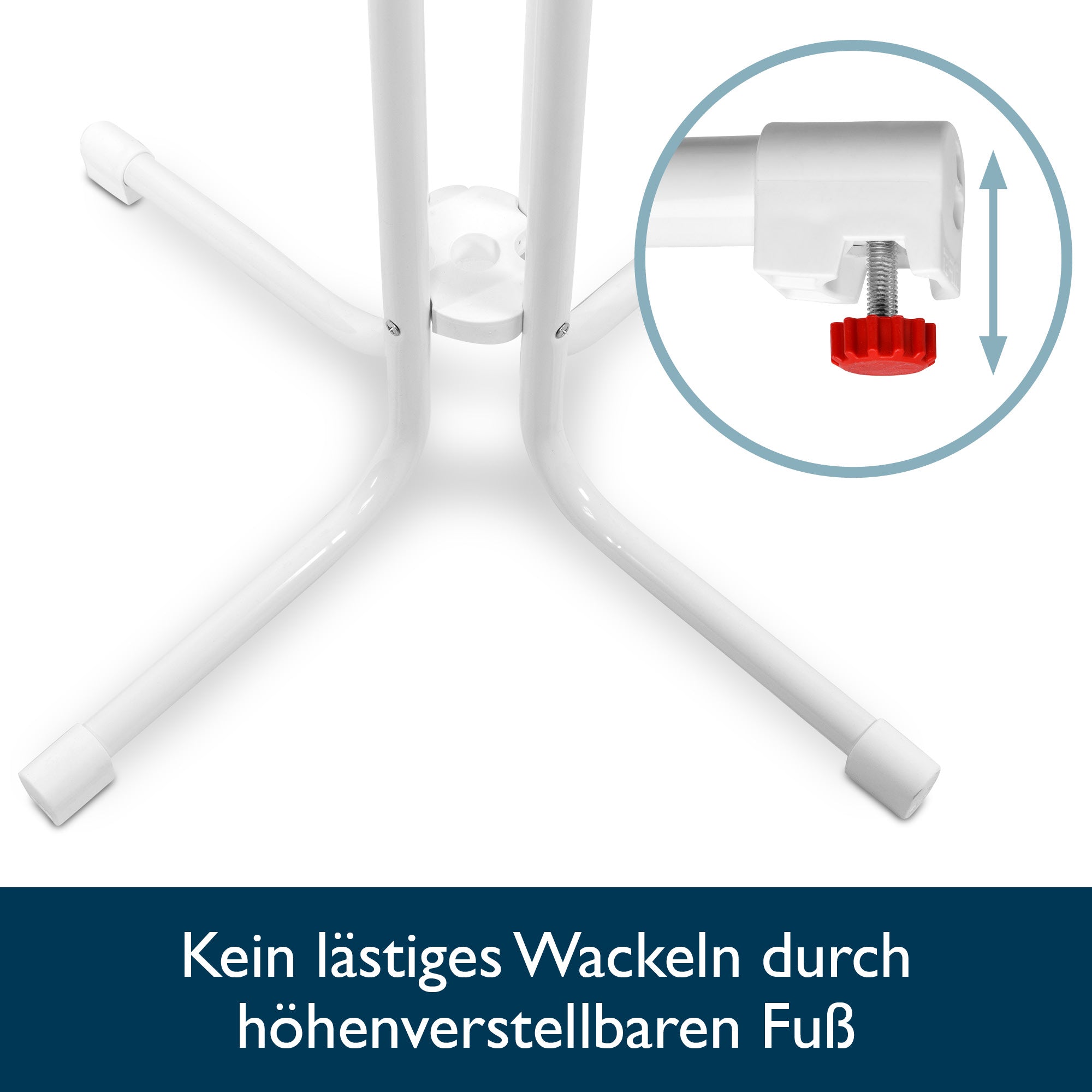 Beautissu Klappbarer Stehtisch Ø 60/70/80 cm Wetterfest – Bellini