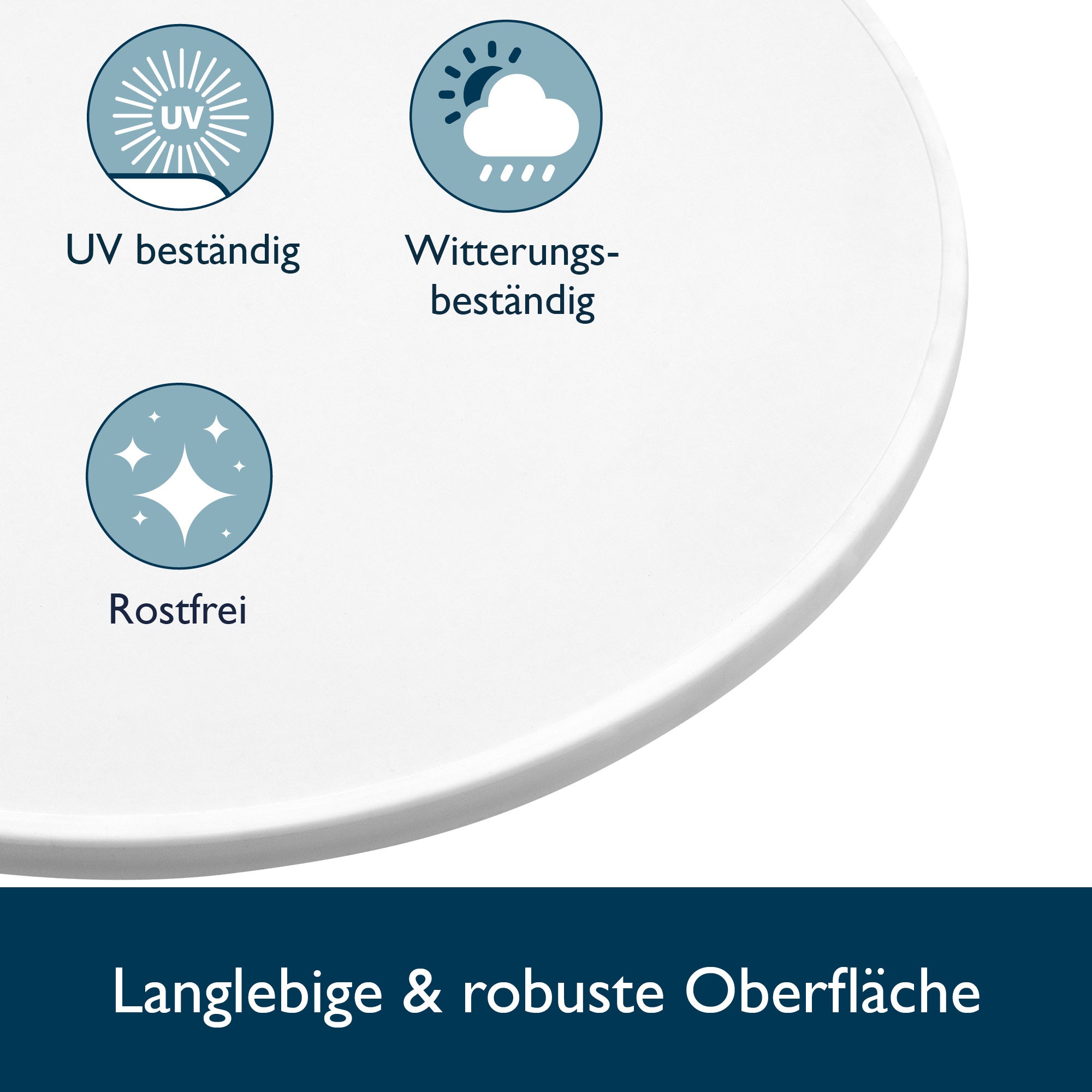 Beautissu Klappbarer Stehtisch Ø 60/70/80 cm Wetterfest – Bellini