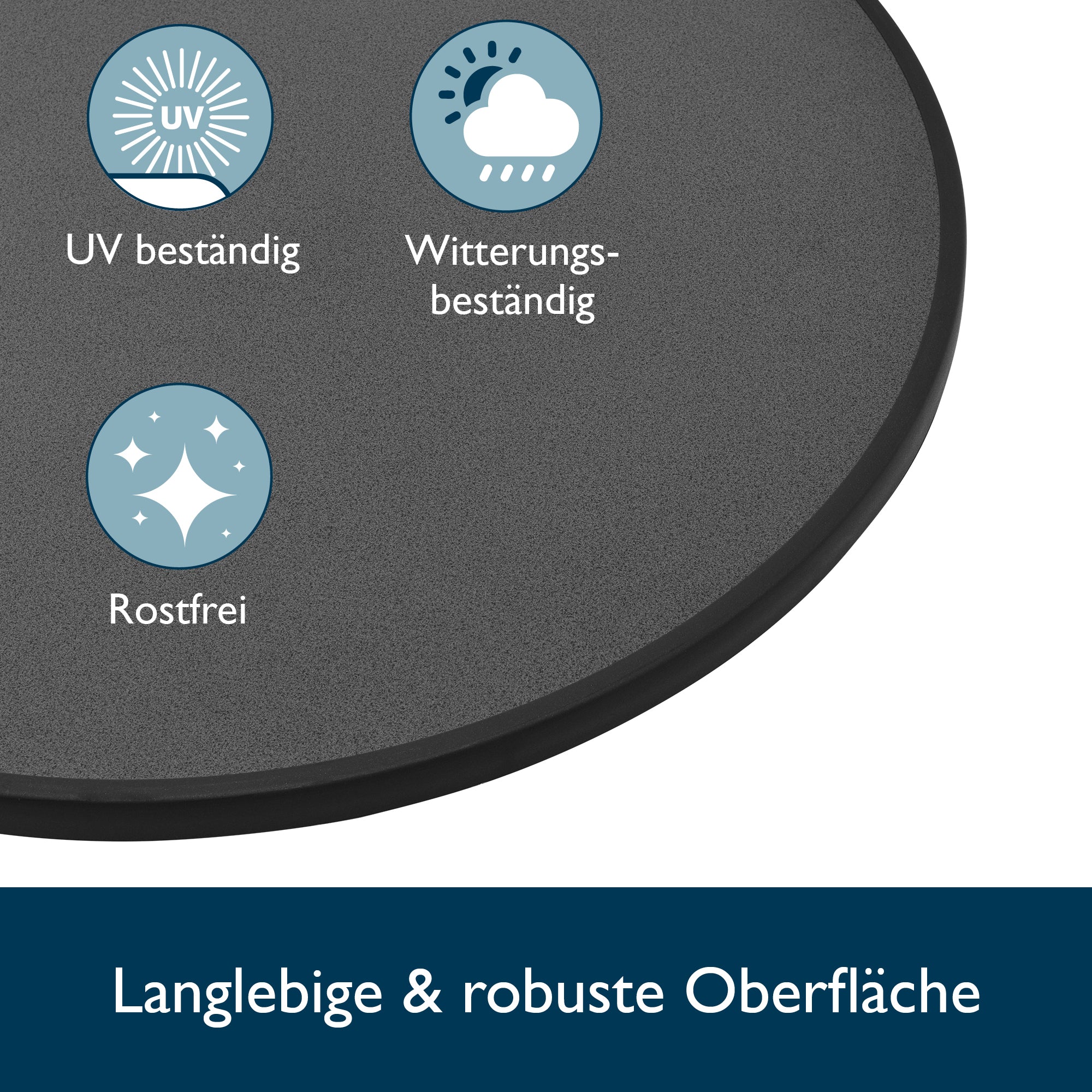 Beautissu Klappbarer Stehtisch Ø 70/80 cm TÜV-geprüft & Made in German