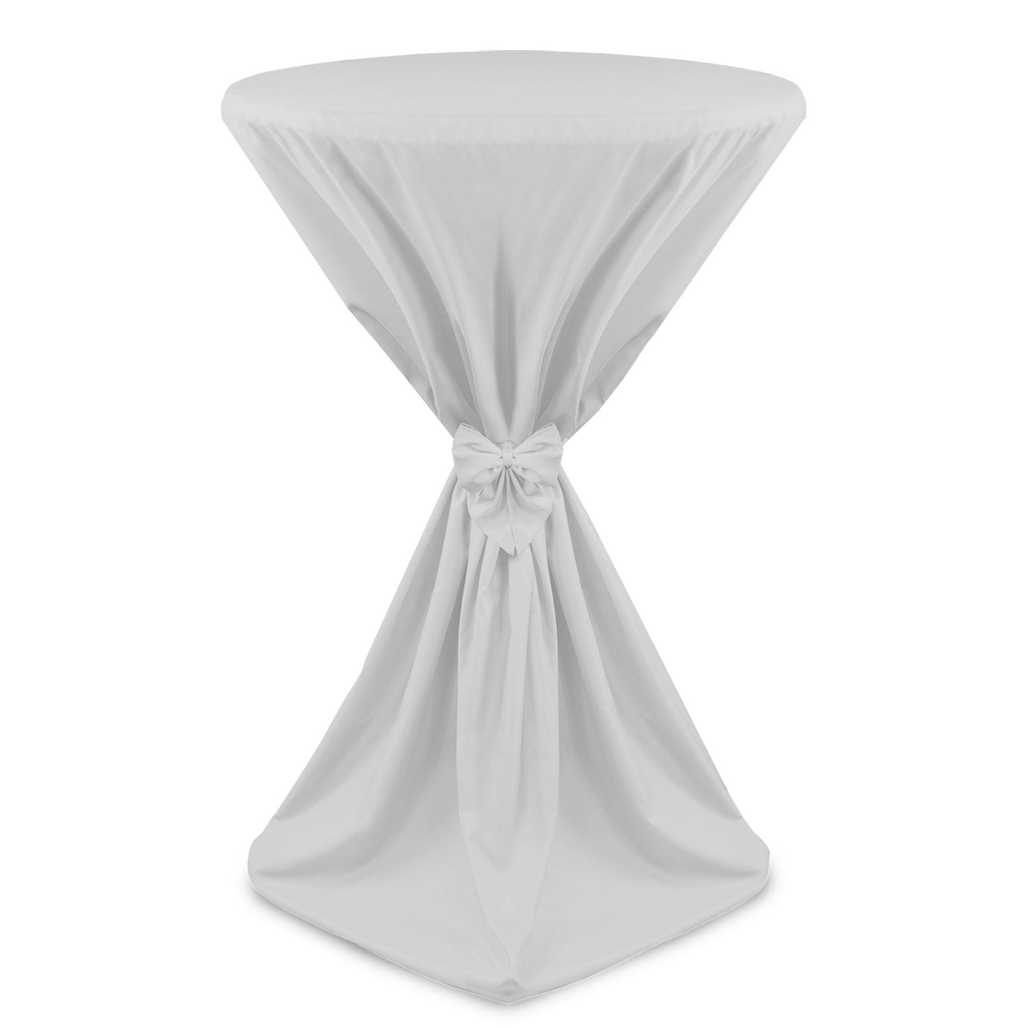 Beautissu Stehtischhusse mit Satinband für Stehtische Ø60/70/80 cm – G