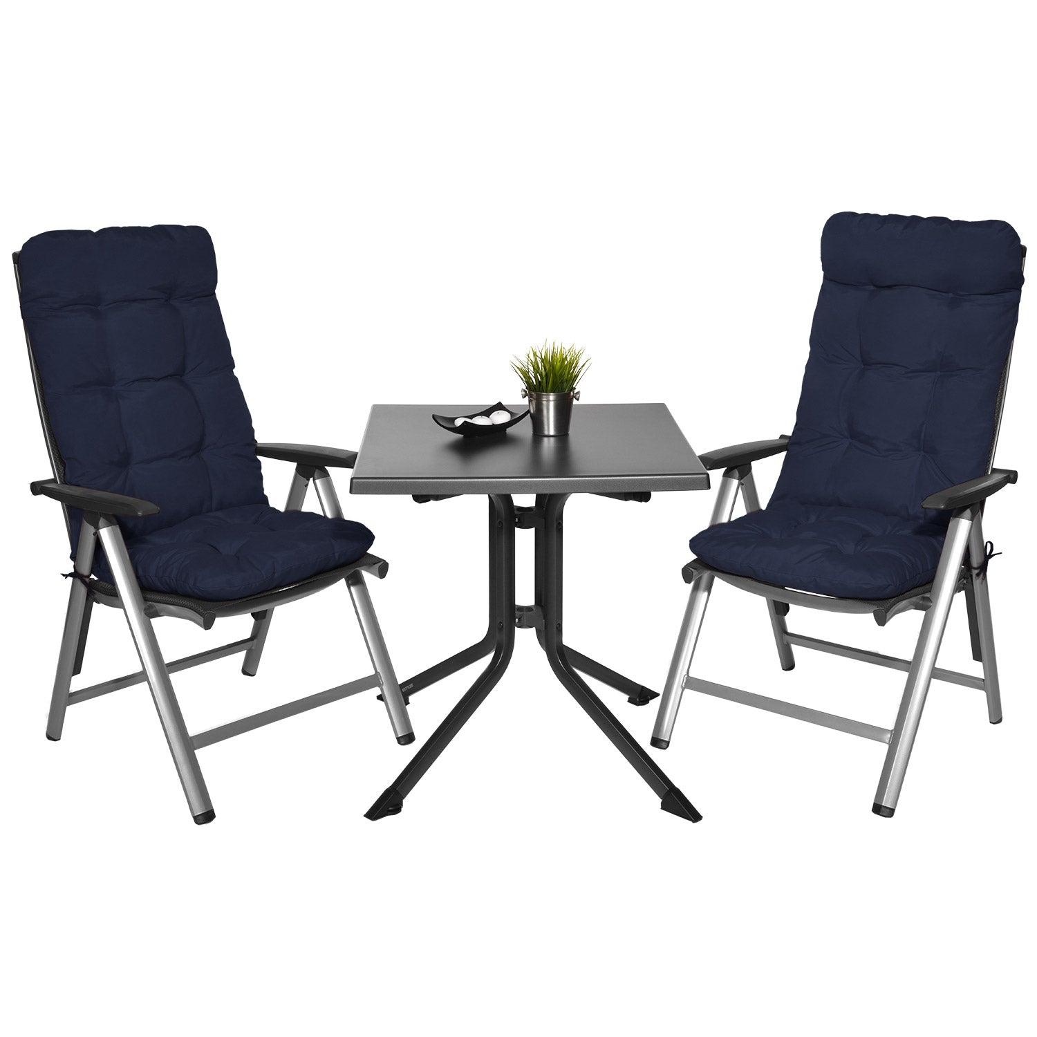 Beautissu Hochlehner Stuhlauflage 120x50x8 cm  – Gartenstuhl Sitzkisse