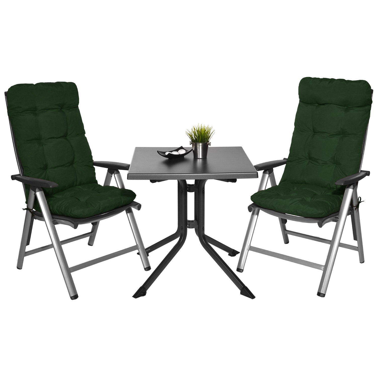 Beautissu Hochlehner Stuhlauflage 120x50x8 cm  – Gartenstuhl Sitzkisse