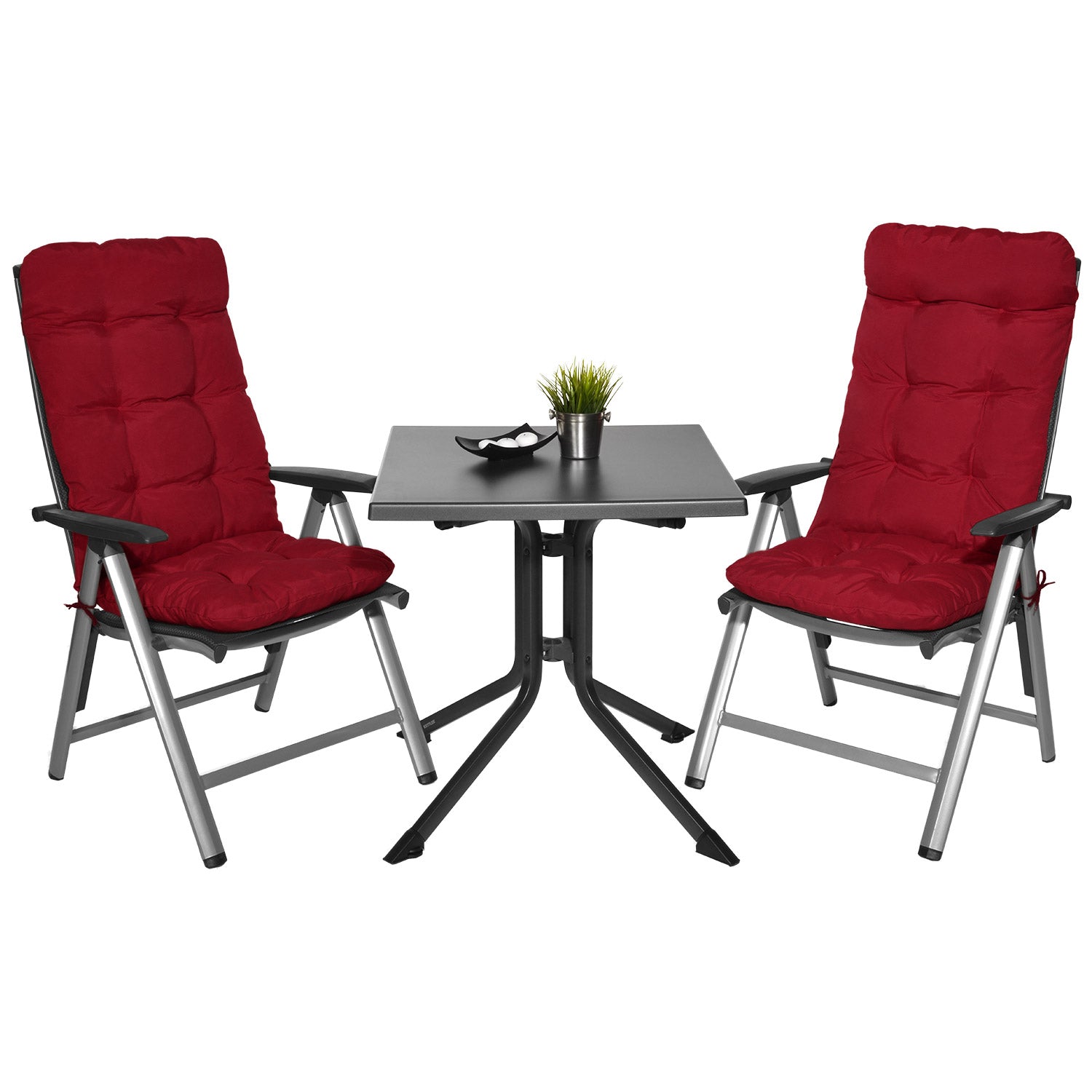 Beautissu Hochlehner Stuhlauflage 120x50x8 cm  – Gartenstuhl Sitzkisse