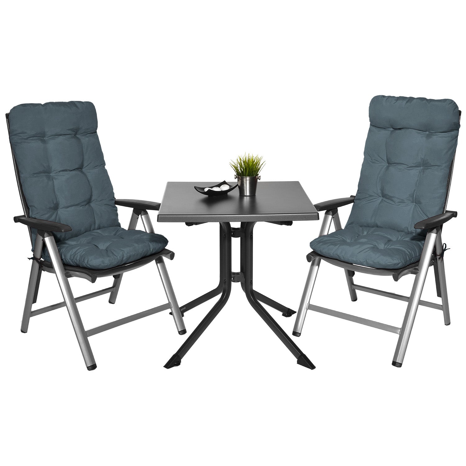 Beautissu Hochlehner Auflage 8 cm dickes Sitzkissen für Gartenstuhl, UV-beständig und OEKO-TEX zertifiziert