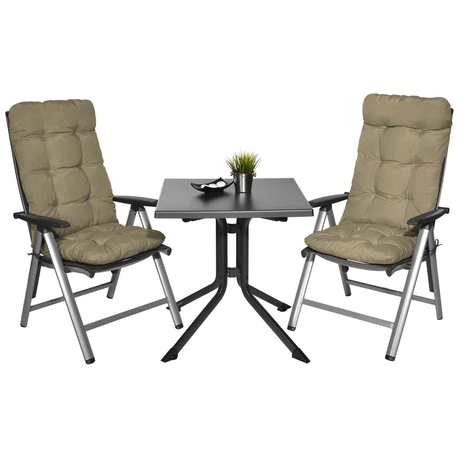 Beautissu Hochlehner Auflage 8 cm dicke Gartenstuhl Sitzkissen mit UV-Schutz und OEKO-TEX Zertifizierung