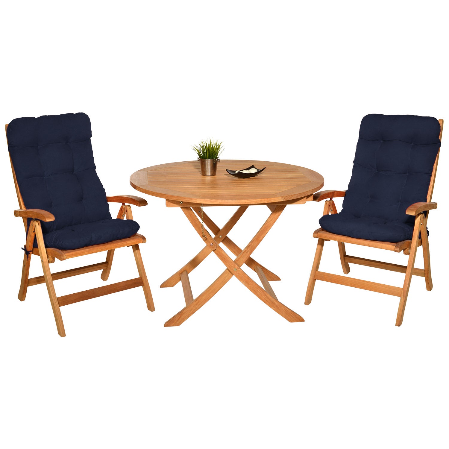 Beautissu Hochlehner Stuhlauflage 120x50x8 cm  – Gartenstuhl Sitzkisse