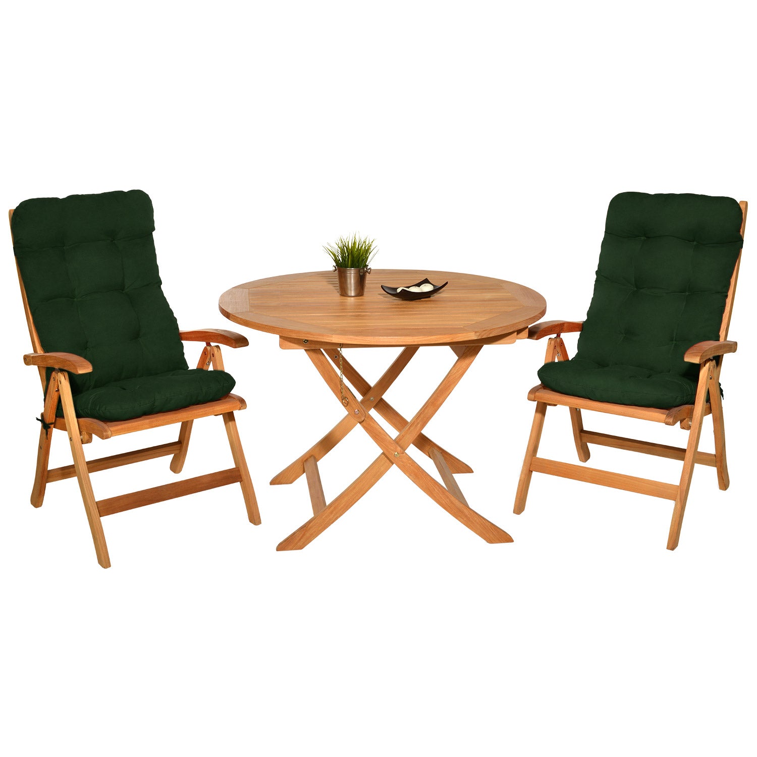 Beautissu Hochlehner Stuhlauflage 120x50x8 cm  – Gartenstuhl Sitzkisse