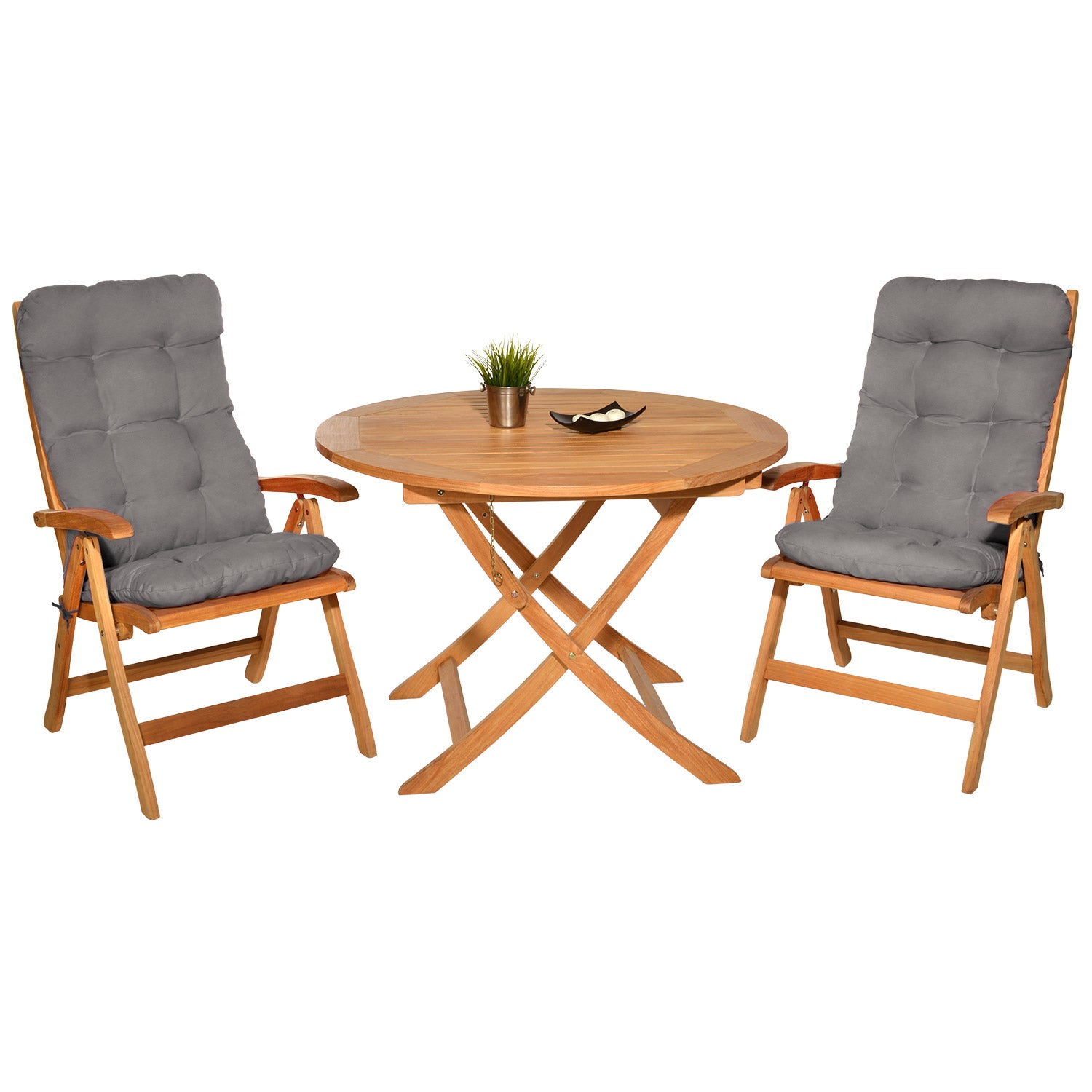 Beautissu Hochlehner Stuhlauflage 120x50x8 cm  – Gartenstuhl Sitzkisse