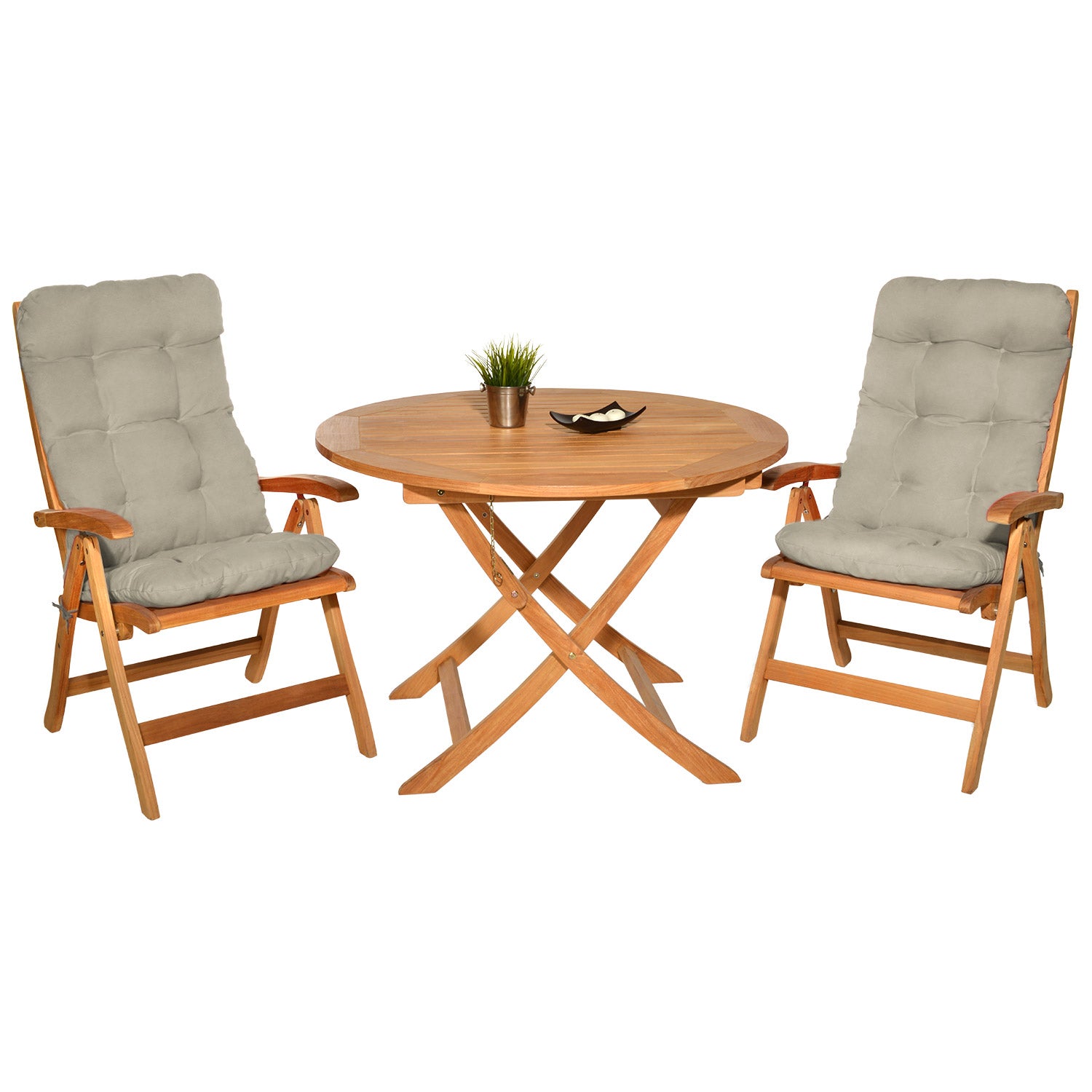 Beautissu Hochlehner Stuhlauflage 120x50x8 cm  – Gartenstuhl Sitzkisse