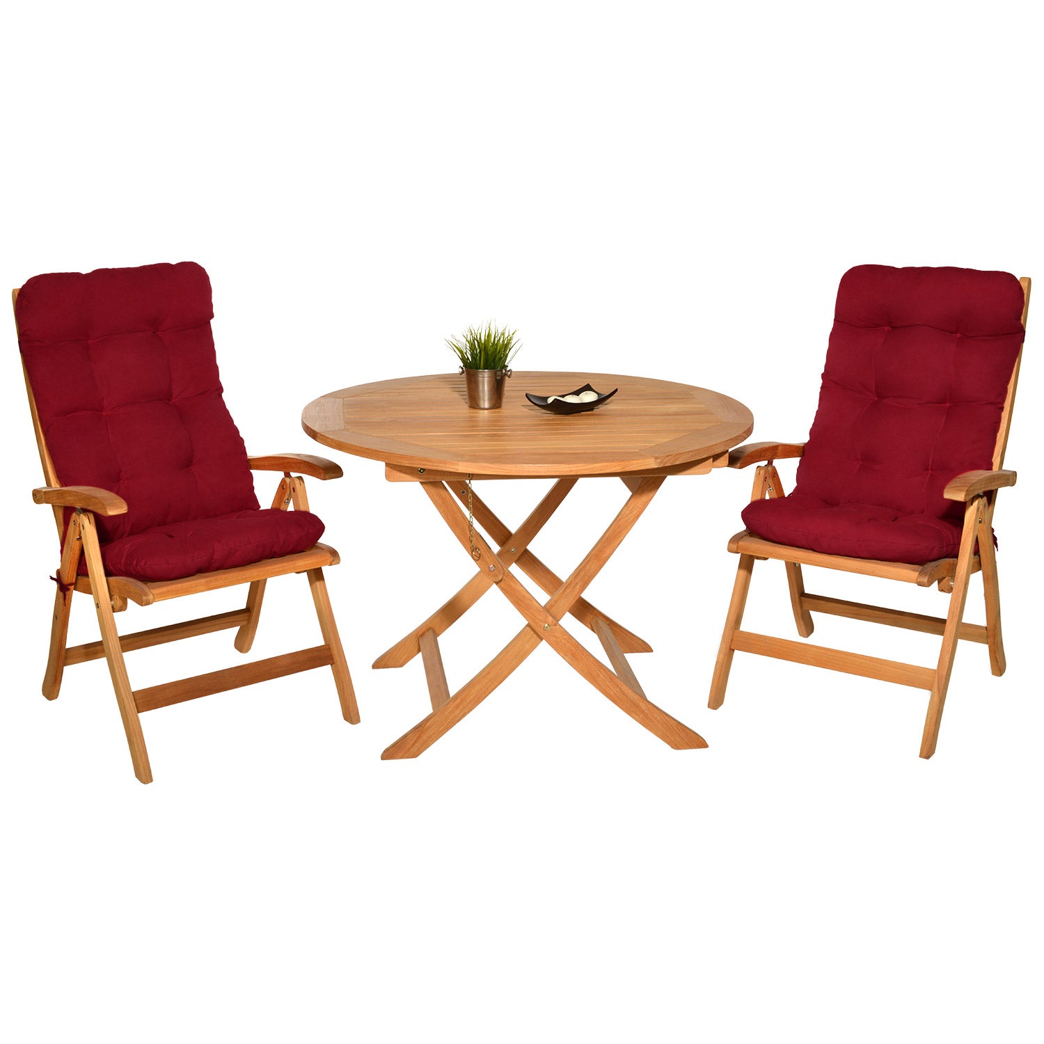 Beautissu Hochlehner Stuhlauflage 120x50x8 cm  – Gartenstuhl Sitzkisse