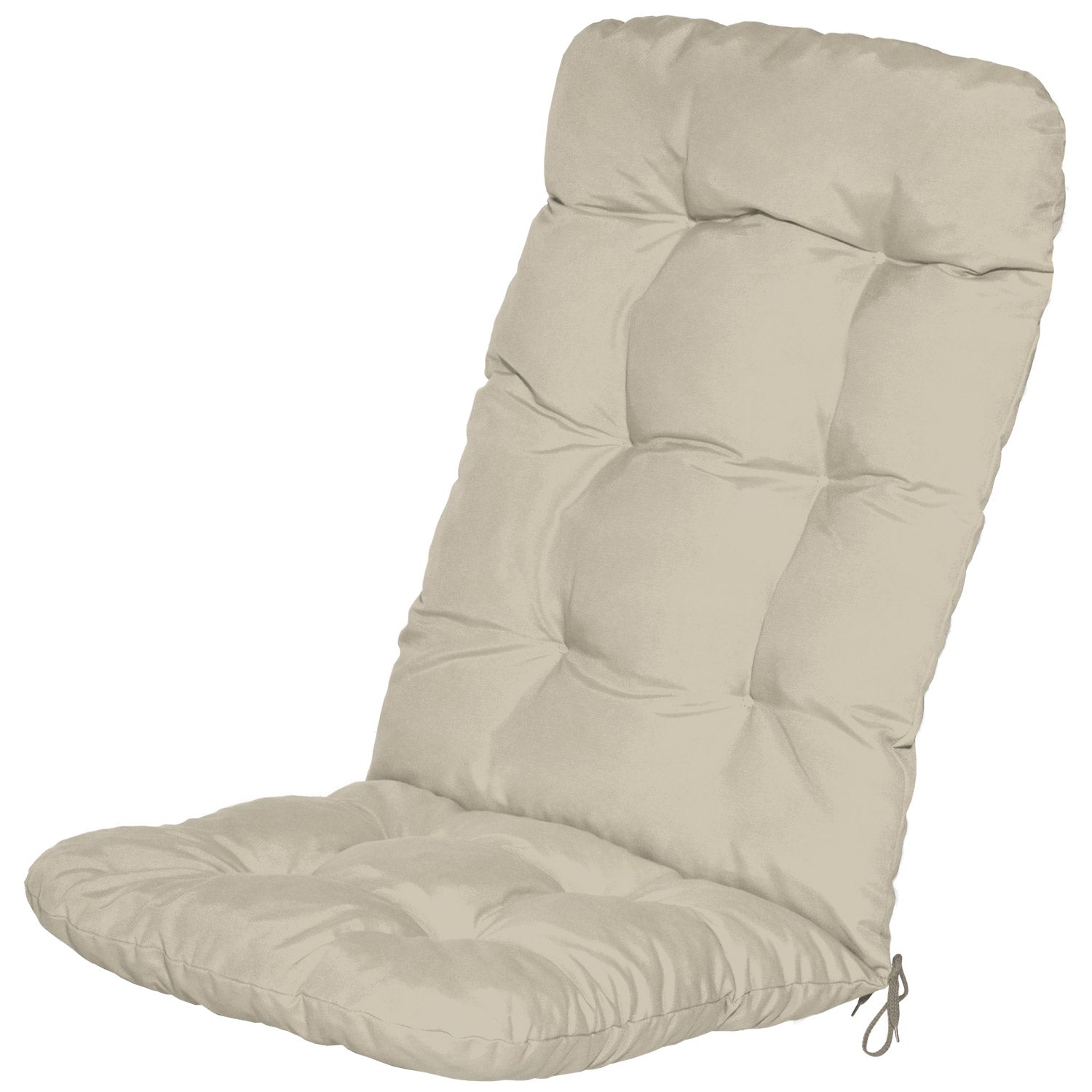 Beautissu Hochlehner Stuhlauflage 120x50x8 cm  – Gartenstuhl Sitzkisse