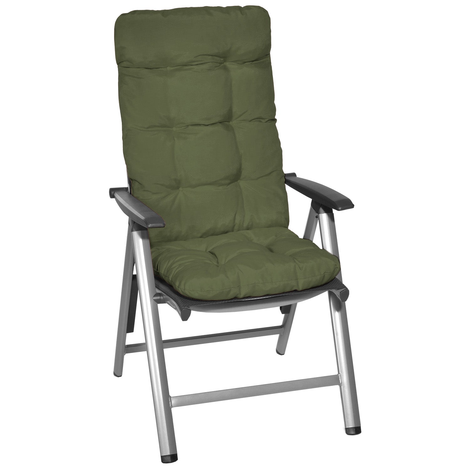 Beautissu Hochlehner Auflage 8 cm dickes Sitzkissen für Gartenstühle, UV-beständig und OEKO-TEX zertifiziert
