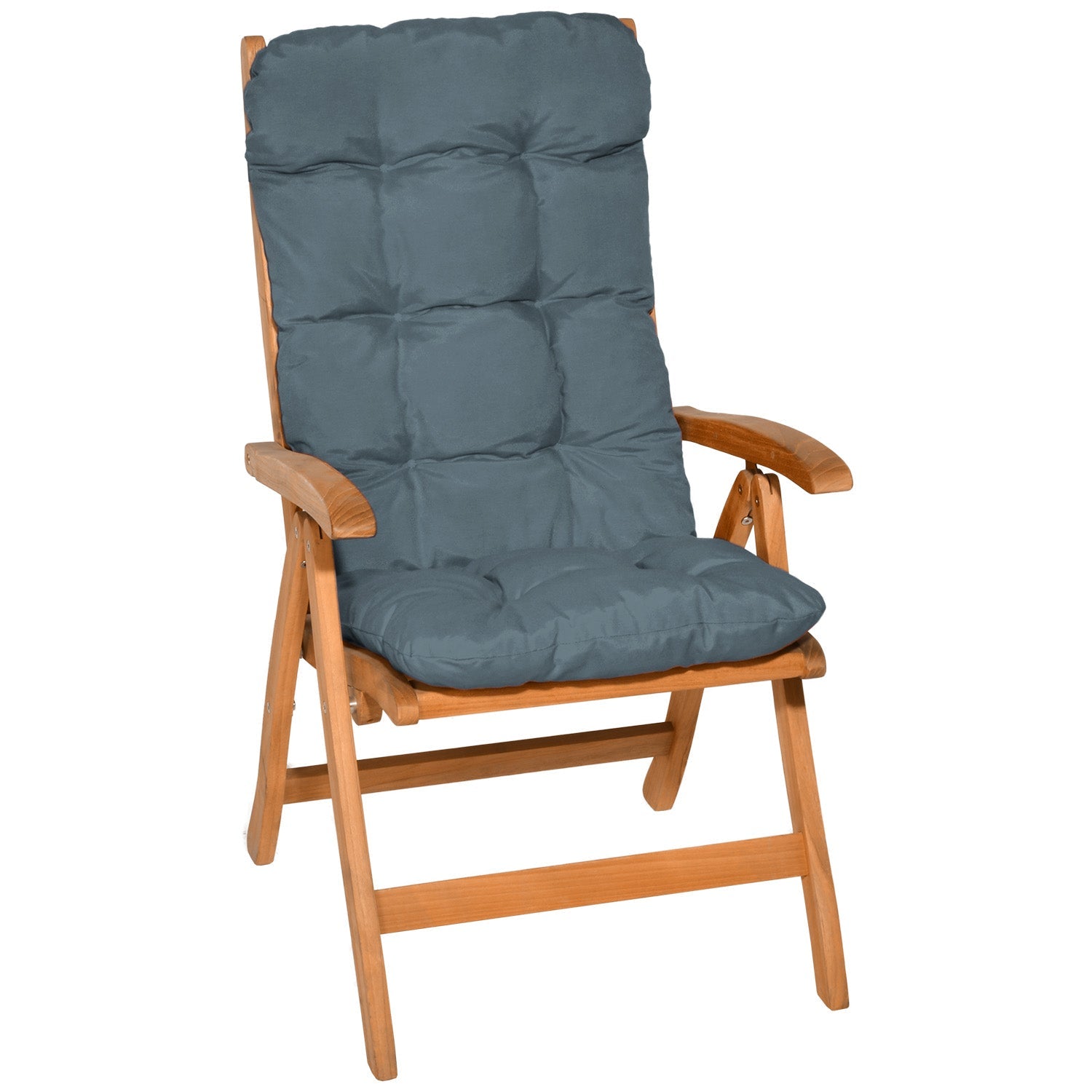 Beautissu Hochlehner Auflage 8 cm dicke Polsterung UV-beständig Gartenstuhlauflage