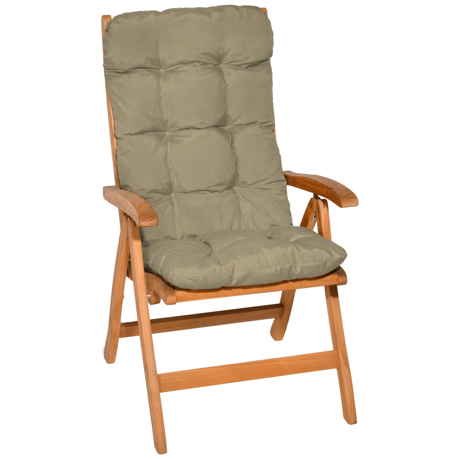 Beautissu Hochlehner Auflage 8 cm dicke Gartenstuhl Sitzkissen UV-beständig und OEKO-TEX zertifiziert