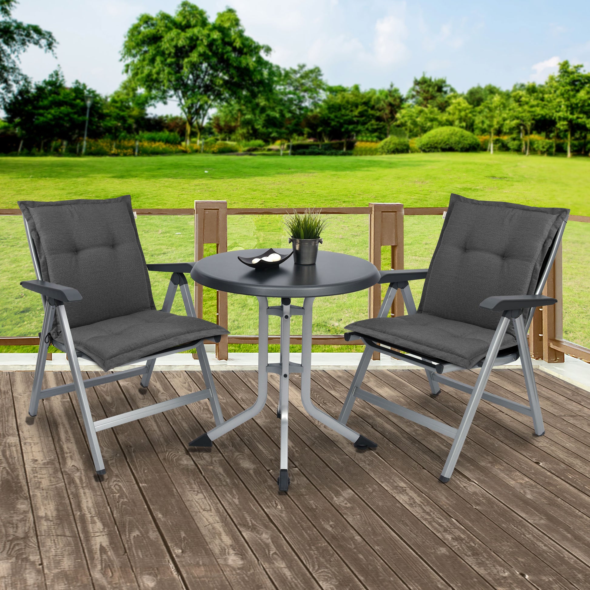 Beautissu Niederlehner Stuhlauflage 105x50x7 cm  – Gartenstuhl Sitzkis