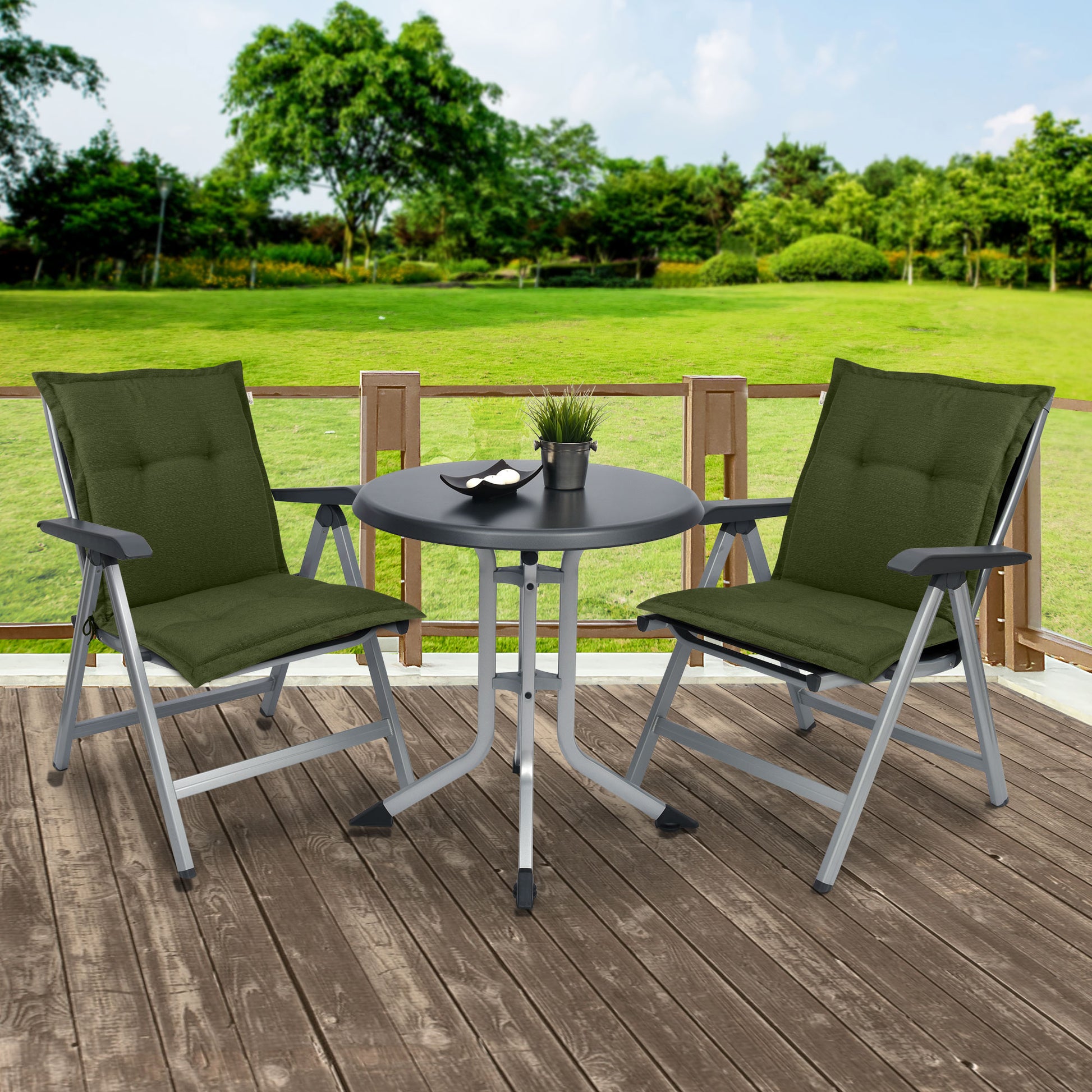 Beautissu Niederlehner Stuhlauflage 105x50x7 cm  – Gartenstuhl Sitzkis