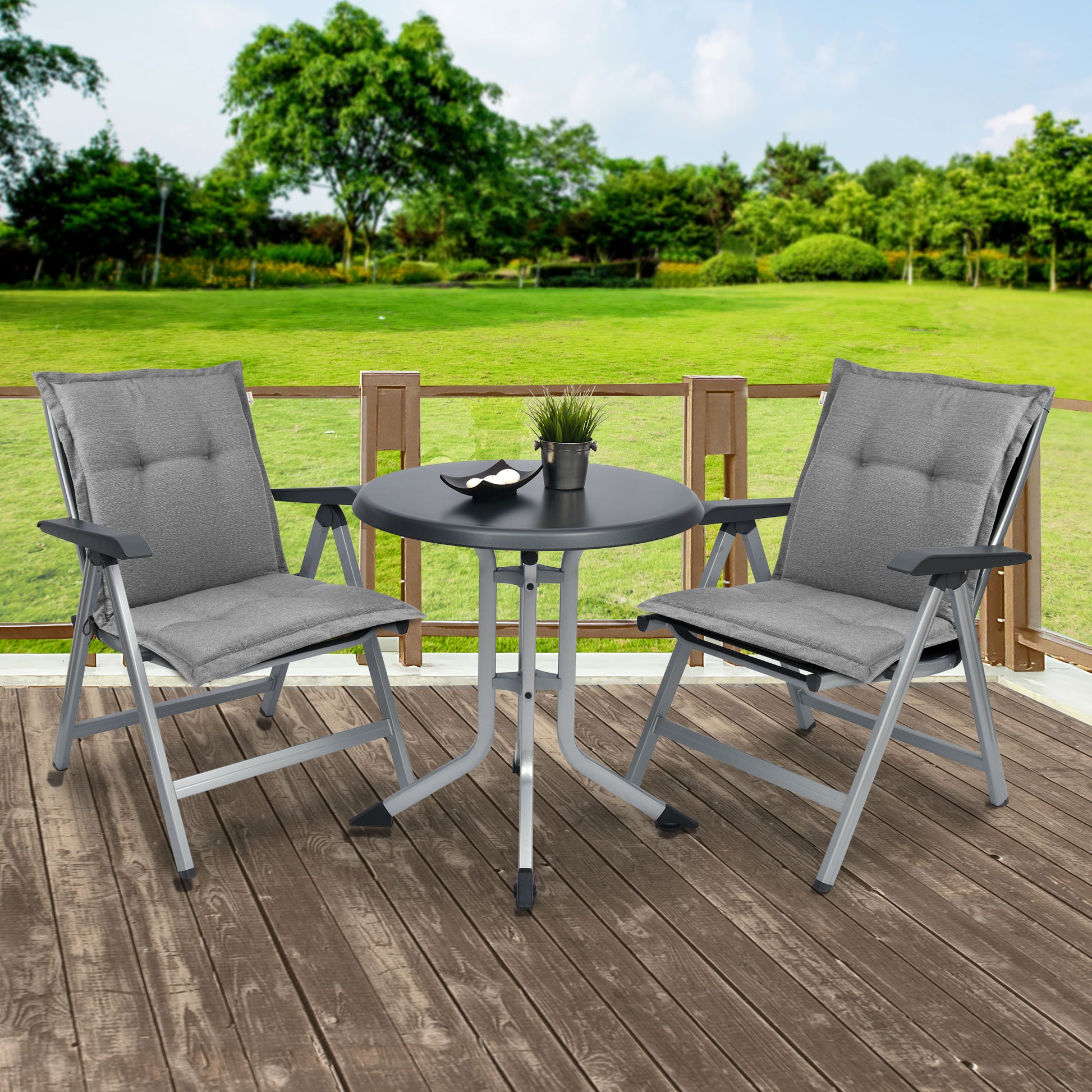 Beautissu Niederlehner Stuhlauflage 105x50x7 cm  – Gartenstuhl Sitzkis