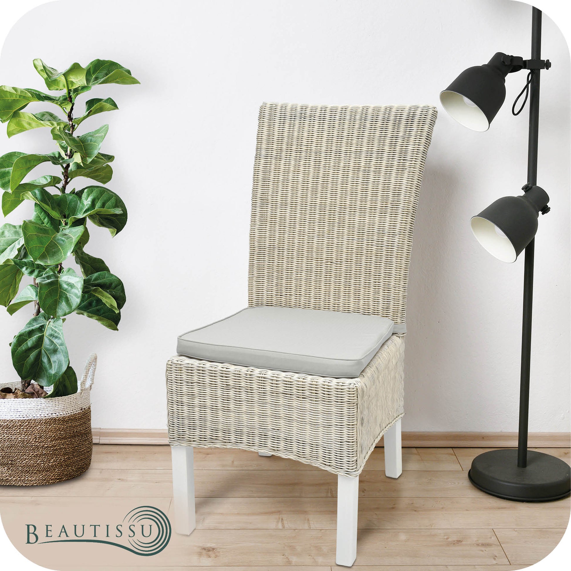 Beautissu Indoor & Outdoor Stuhlkissen 40×45x5 cm Trapezförmig – Sitzk