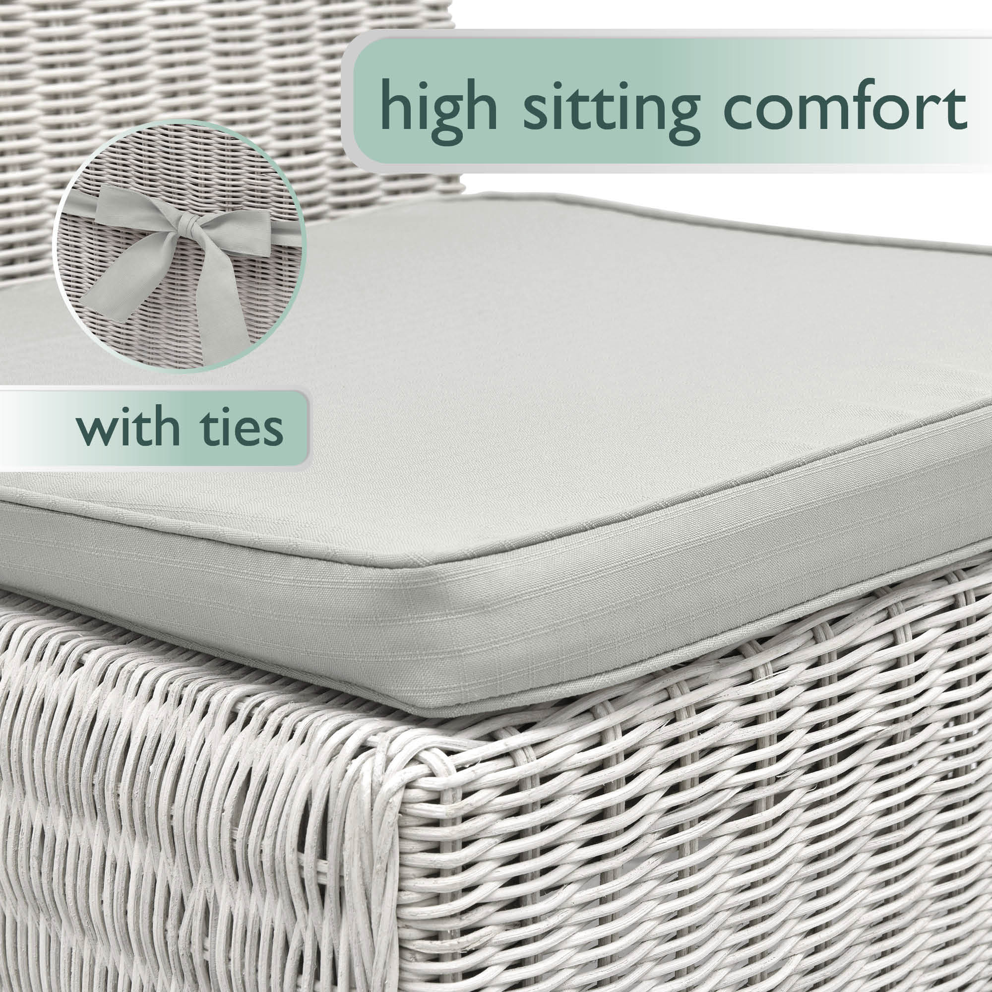 Beautissu Indoor & Outdoor Stuhlkissen 40×45x5 cm Trapezförmig – Sitzk