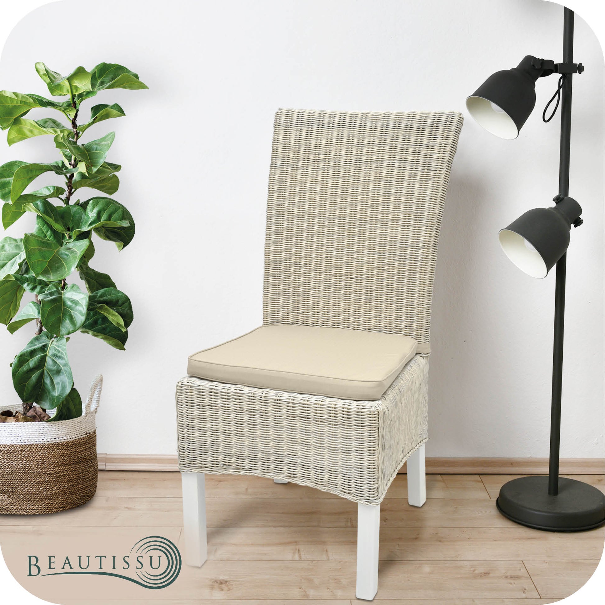 Beautissu Indoor & Outdoor Stuhlkissen 40×45x5 cm Trapezförmig – Sitzk