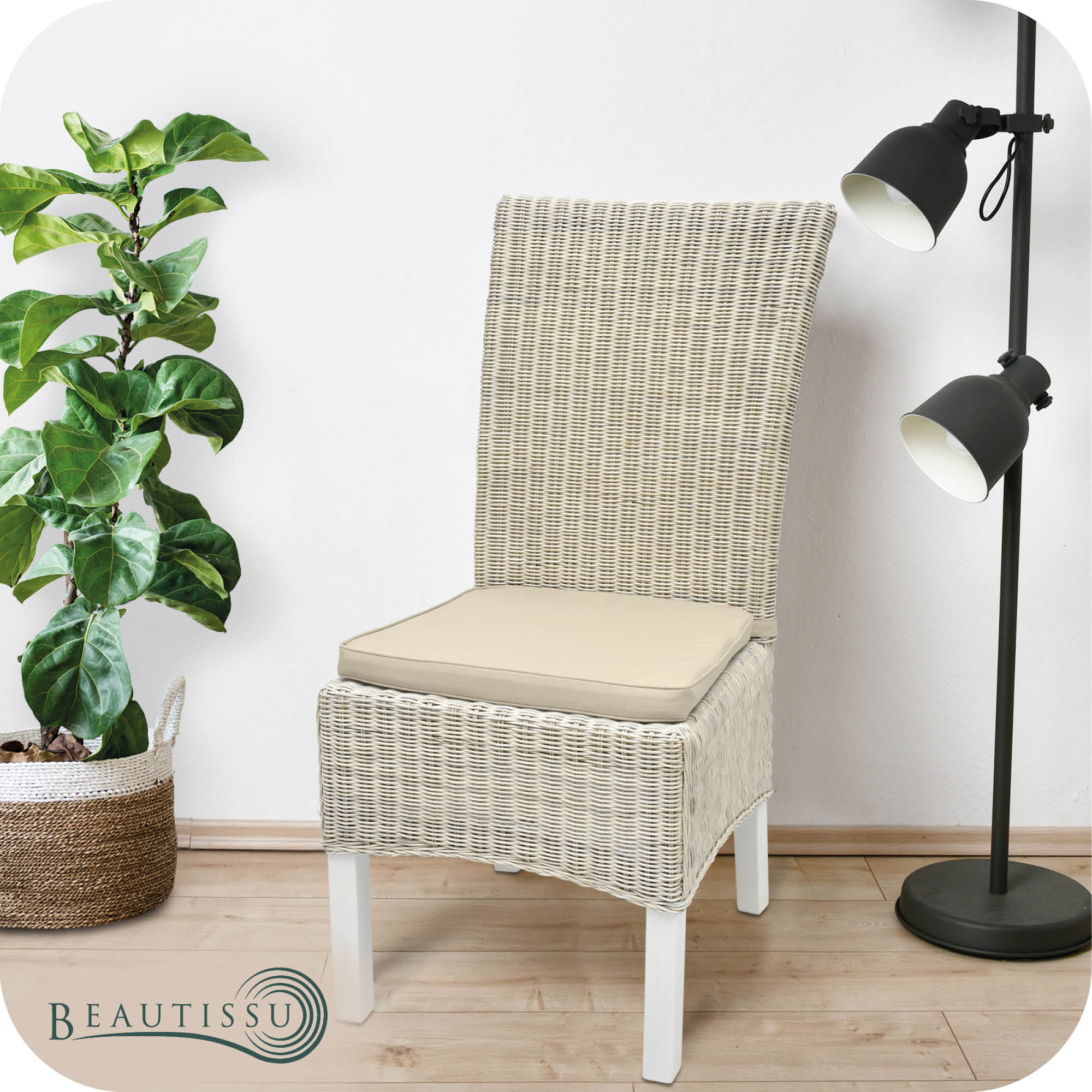 Beautissu Indoor & Outdoor Stuhlkissen 40×45x5 cm Trapezförmig – Sitzk