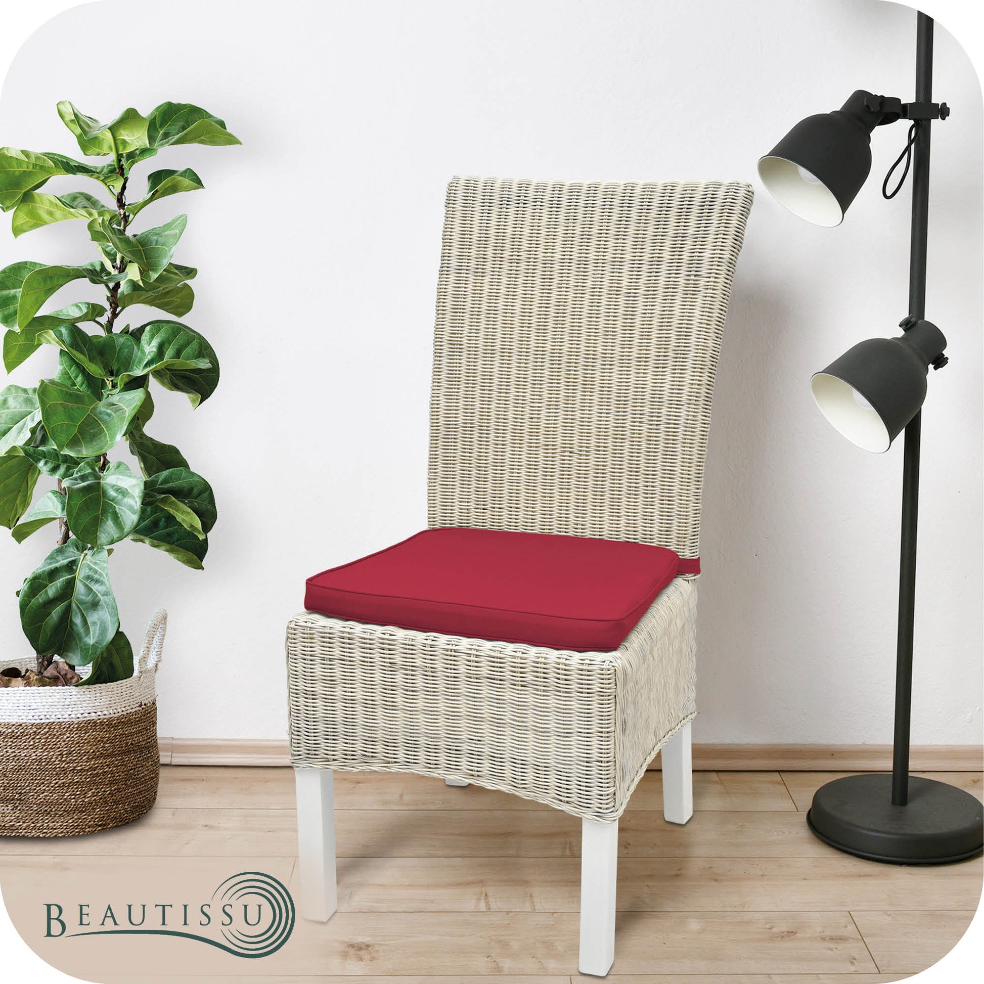 Beautissu Indoor & Outdoor Stuhlkissen 40×45x5 cm Trapezförmig – Sitzk