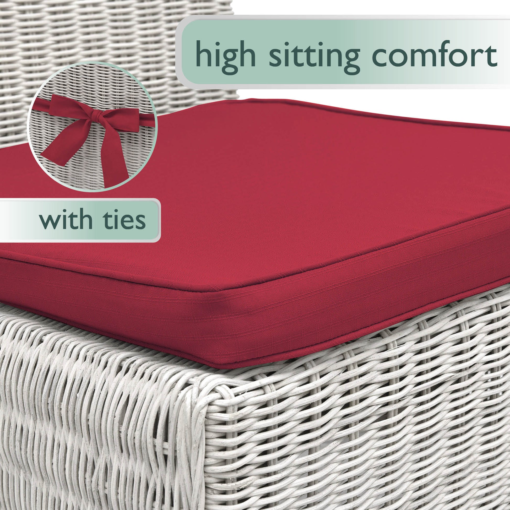 Beautissu Indoor & Outdoor Stuhlkissen 40×45x5 cm Trapezförmig – Sitzk