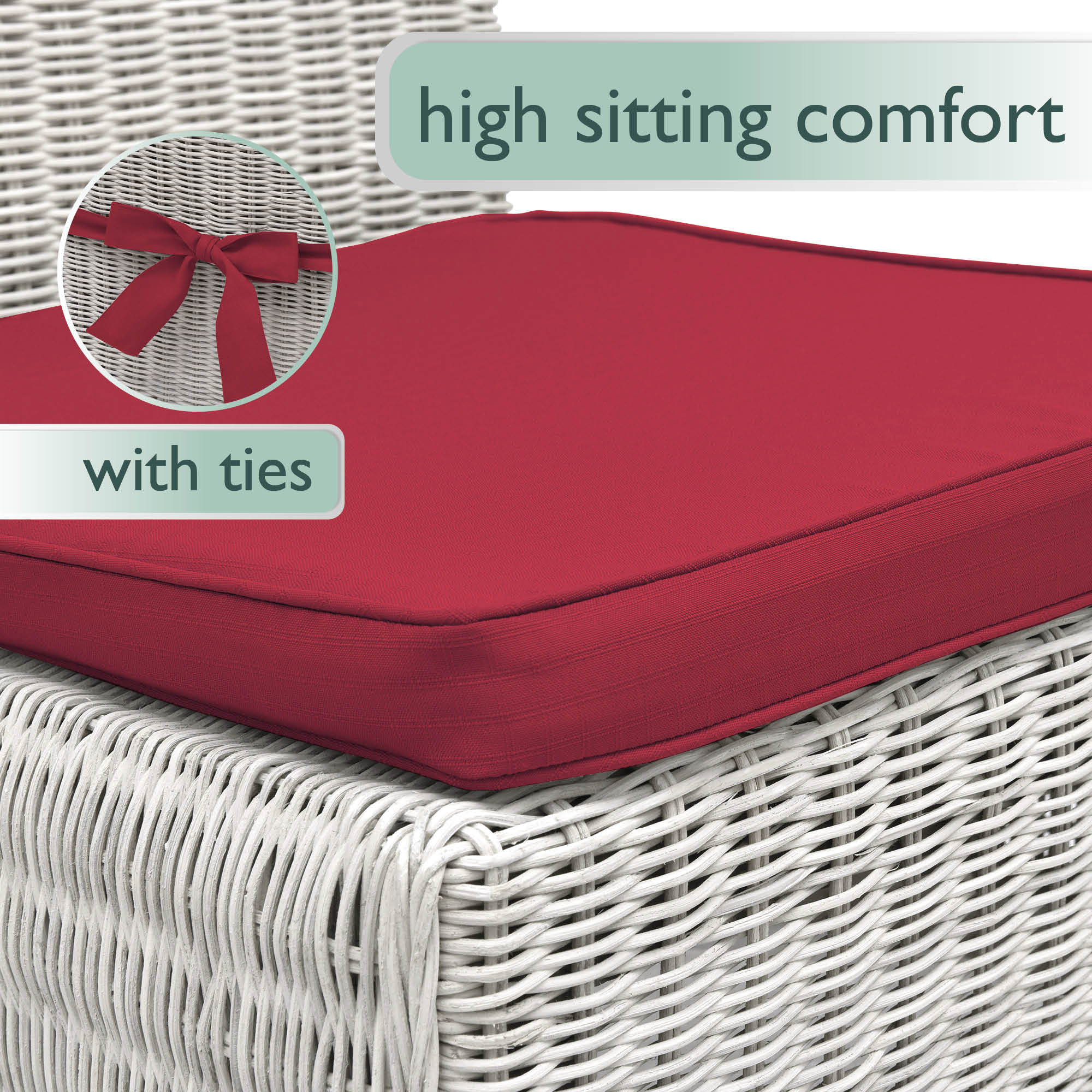 Beautissu Indoor & Outdoor Stuhlkissen 40×45x5 cm Trapezförmig – Sitzk