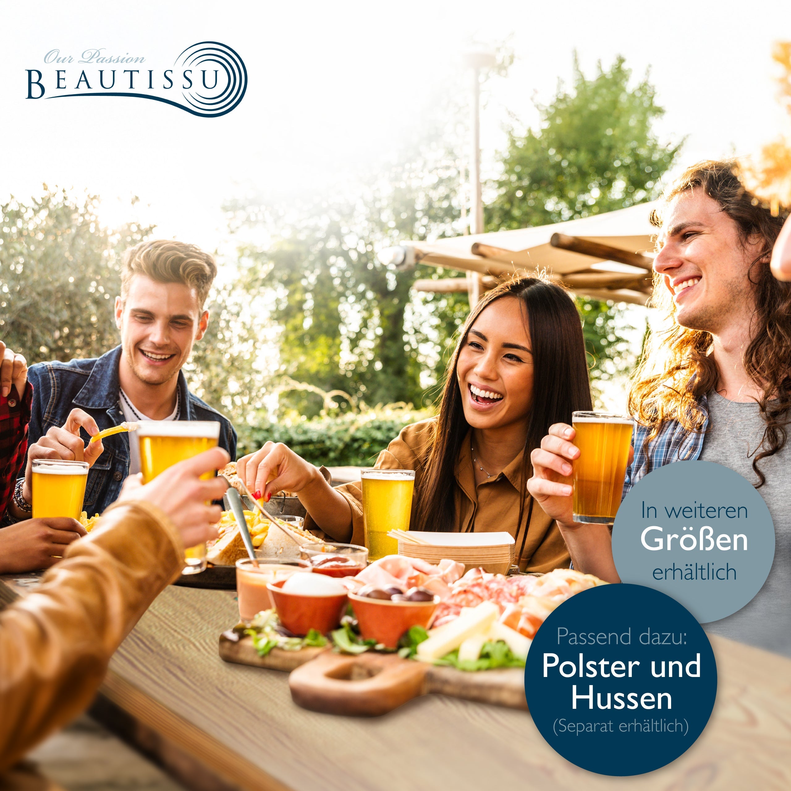 Beautissu BT22 Bierzeltgarnitur 170x46cm dreiteilig FSC zertifiziert