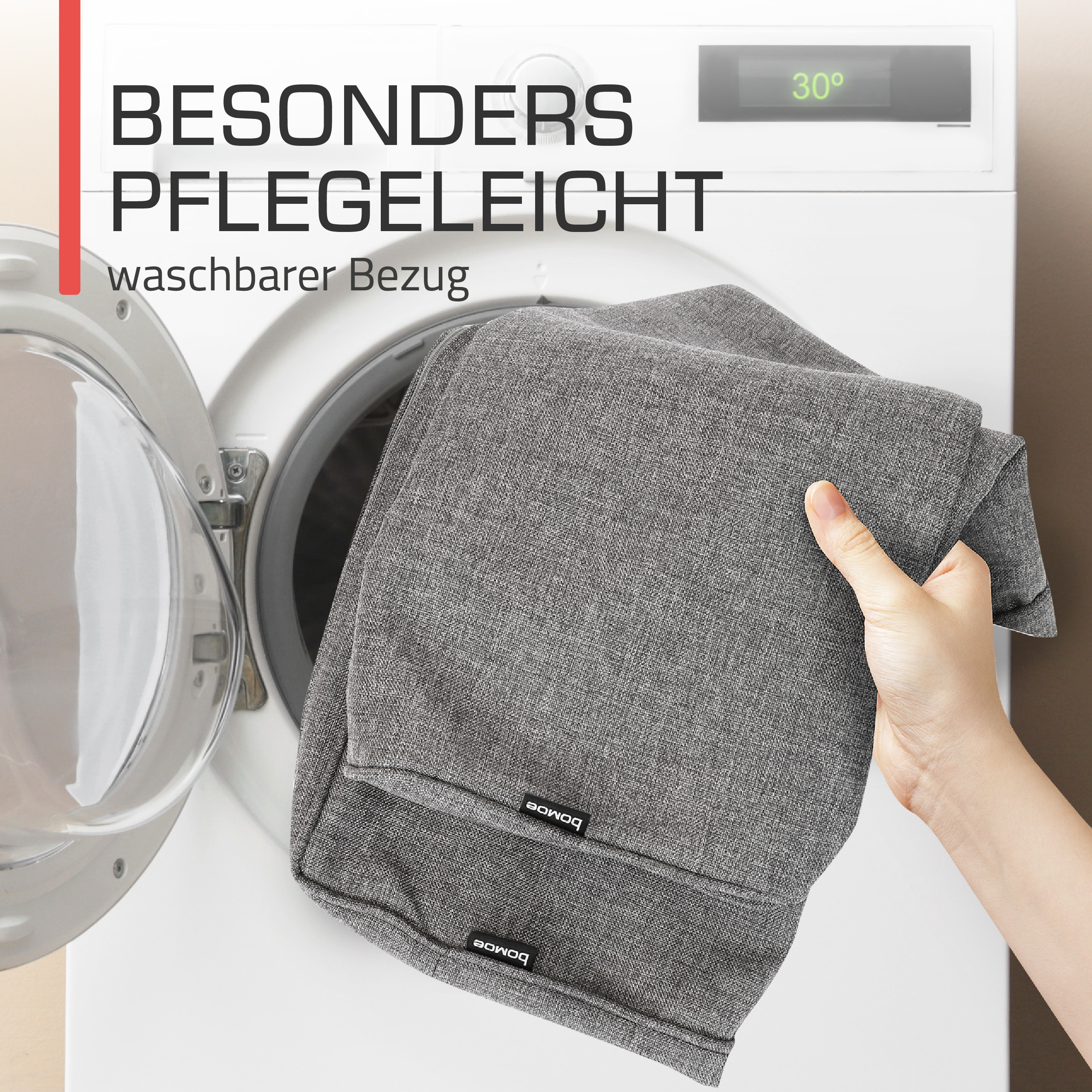 Outdoor Lounge Rückenkissen & Sitzkissen 10 cm dick Hellgrau - Loungekissen Ilano
