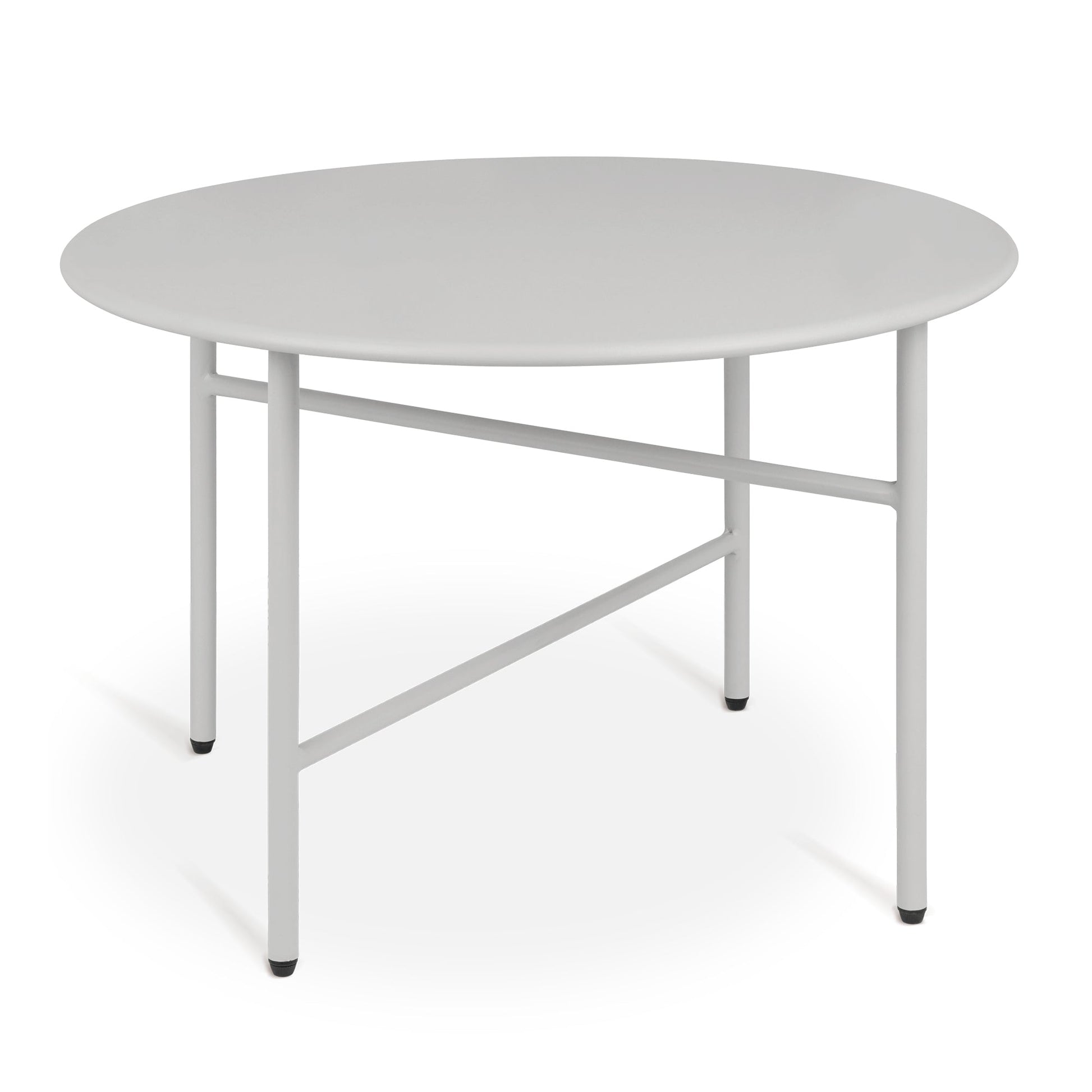 2er Set runde Beistelltische Metall Finn für Indoor und Outdoor, kratz- und rostbeständig, verstellbare Füße