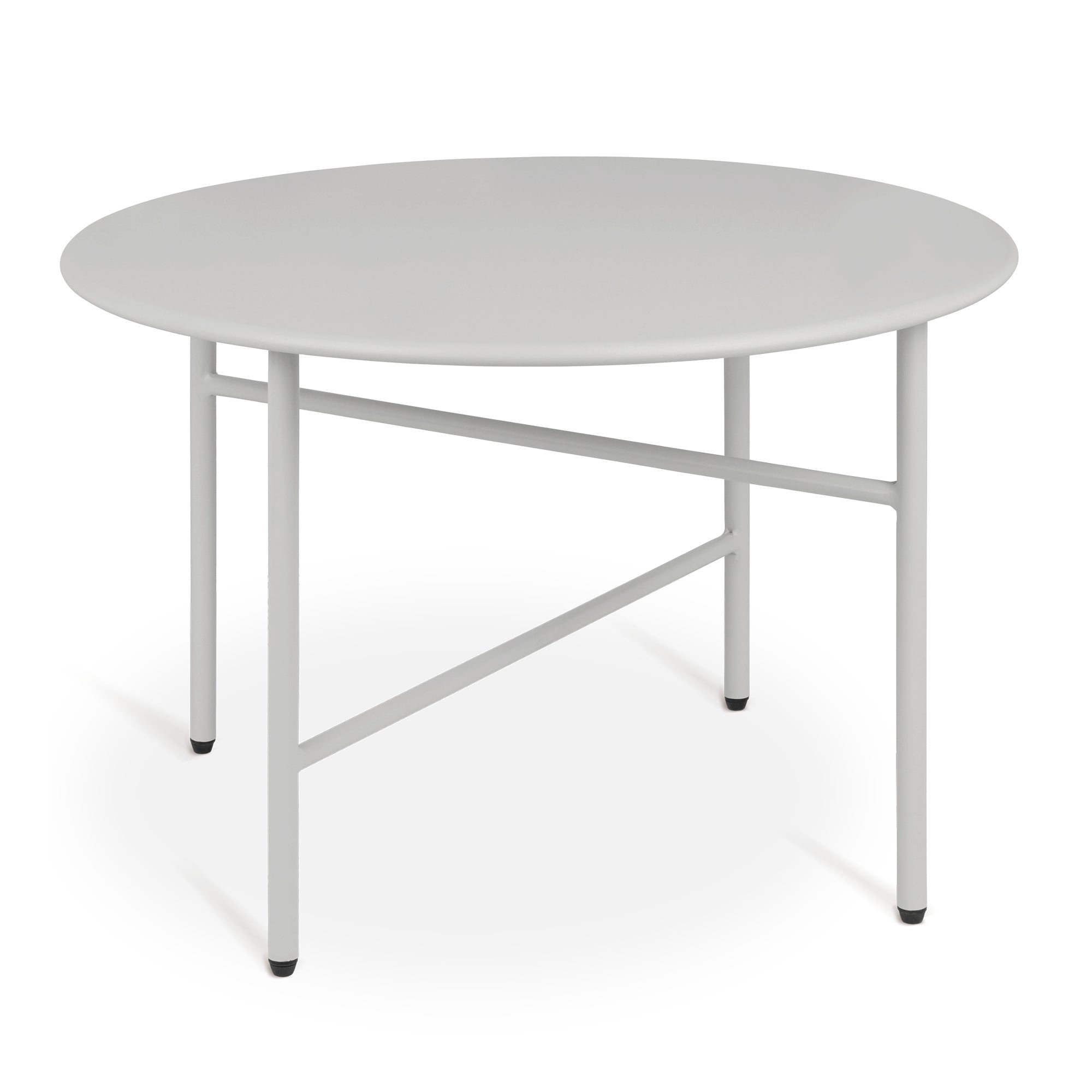 2er Set runde Beistelltische Metall Finn für Indoor und Outdoor, kratz- und rostbeständig, verstellbare Füße