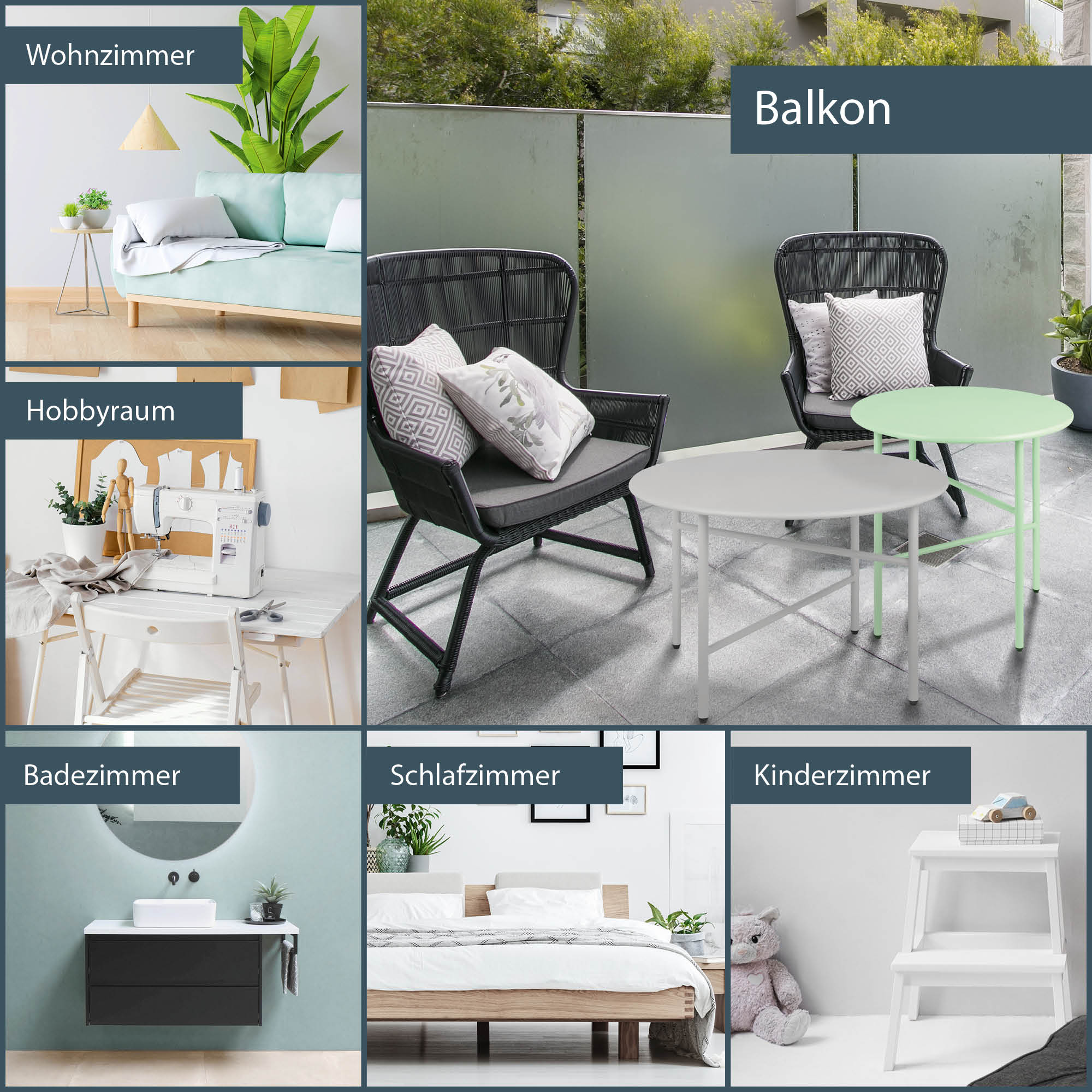 2er Set Beistelltisch Metall Finn mit kratzfester Pulverbeschichtung für Indoor und Outdoor use