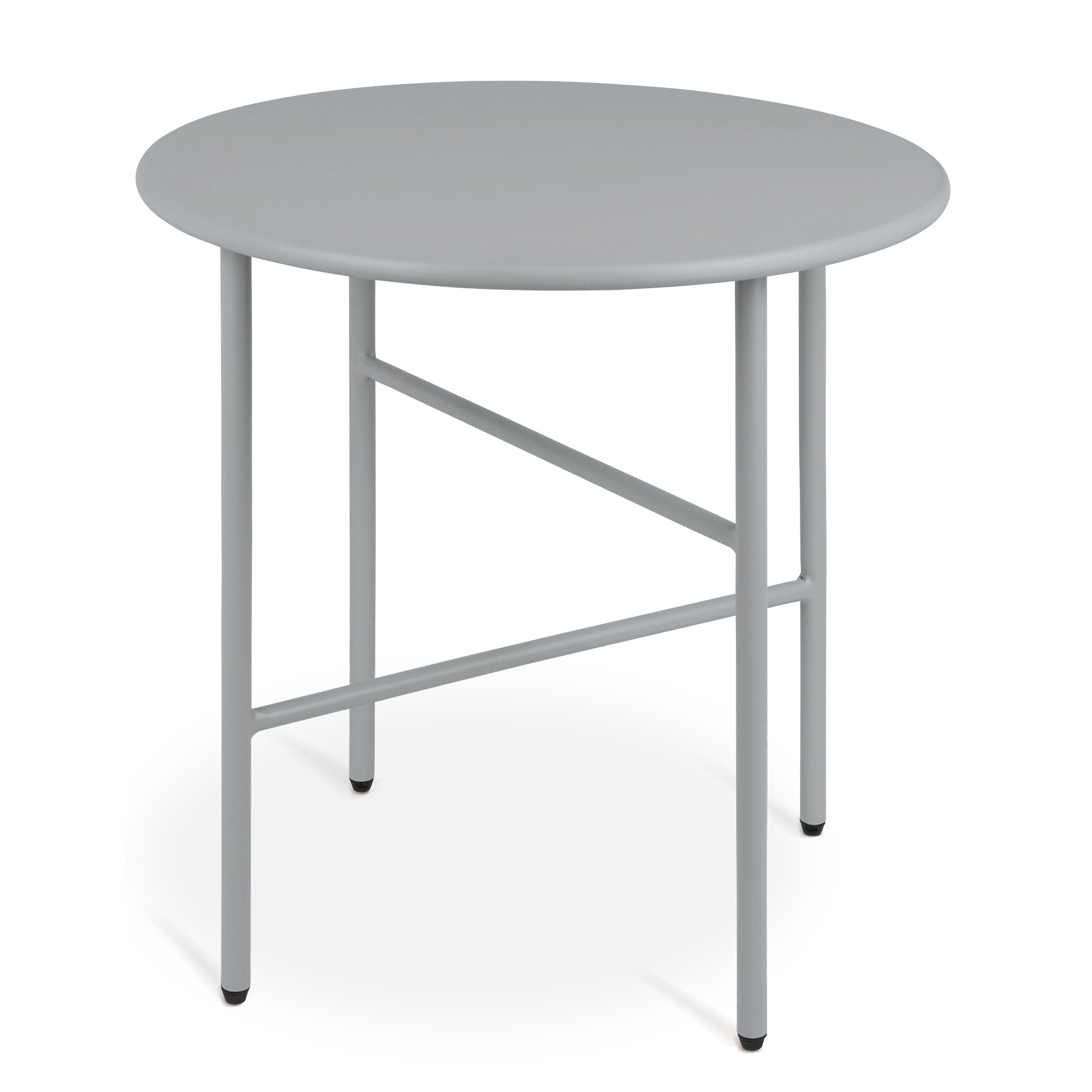 Moderner runder Beistelltisch Metall für Indoor und Outdoor mit kratzfester Pulverbeschichtung und verstellbaren Füßen