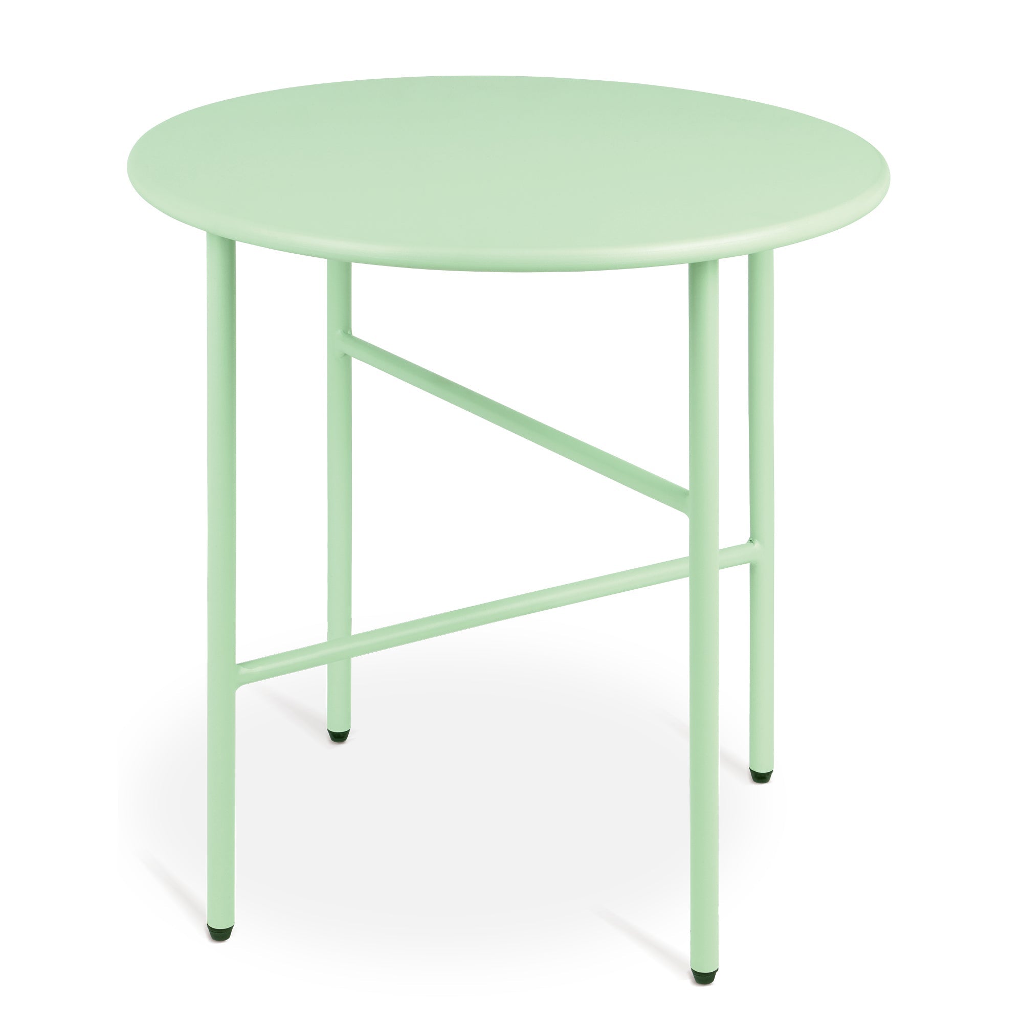 Moderner runder Beistelltisch Metall für Indoor und Outdoor mit kratzfester Pulverbeschichtung und verstellbaren Füßen