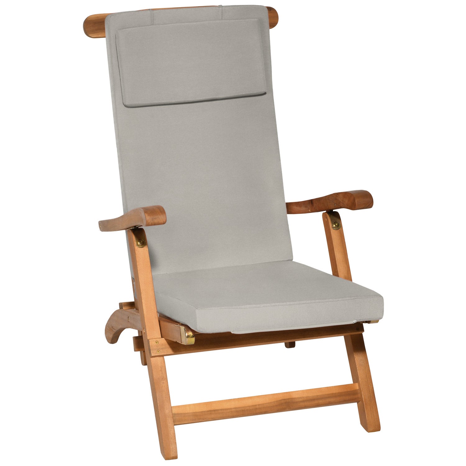 Beautissu Liegestuhl Polster Outdoor 175×45x5 cm – Deckchair Auflage L