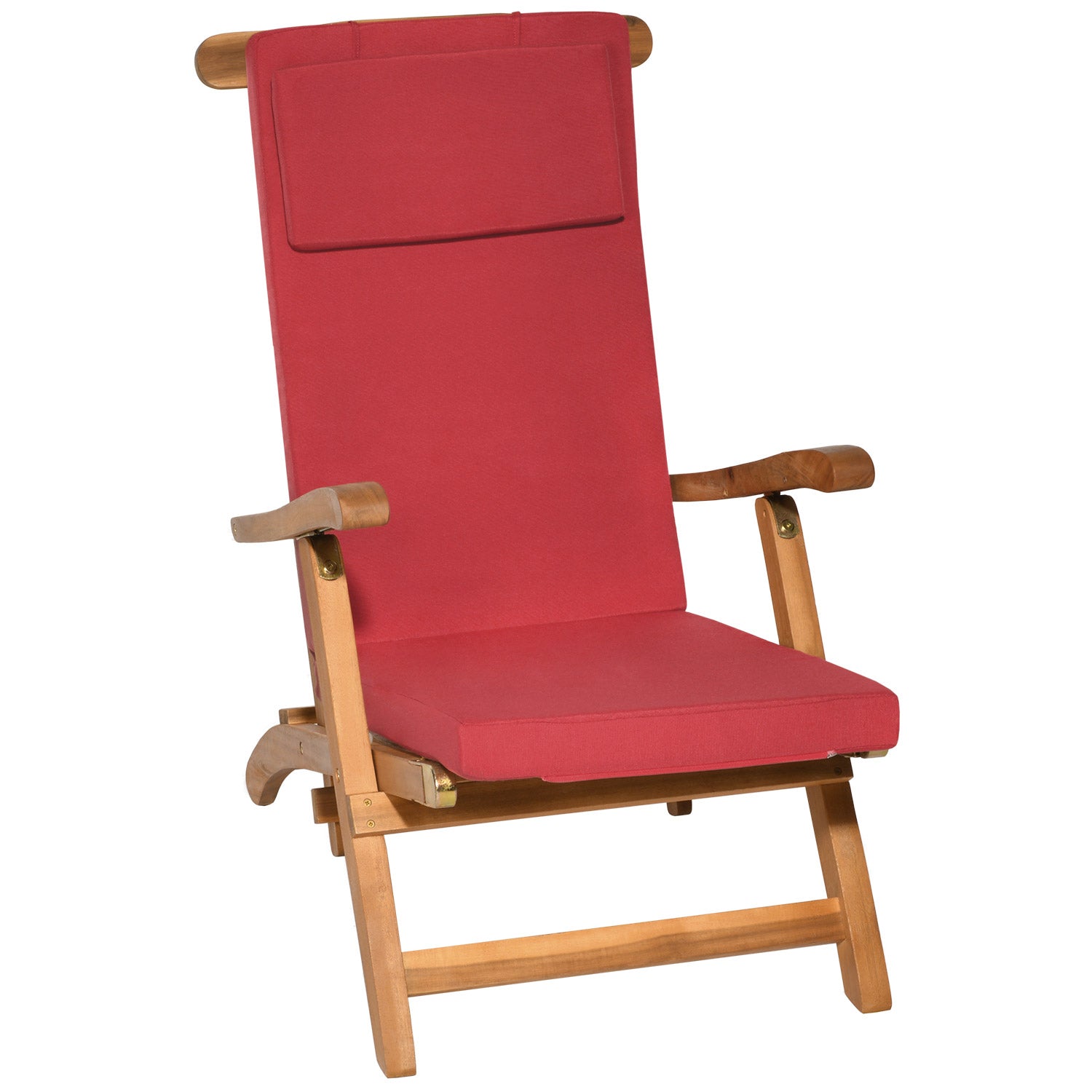 Beautissu Liegestuhl Polster Outdoor 175×45x5 cm – Deckchair Auflage L