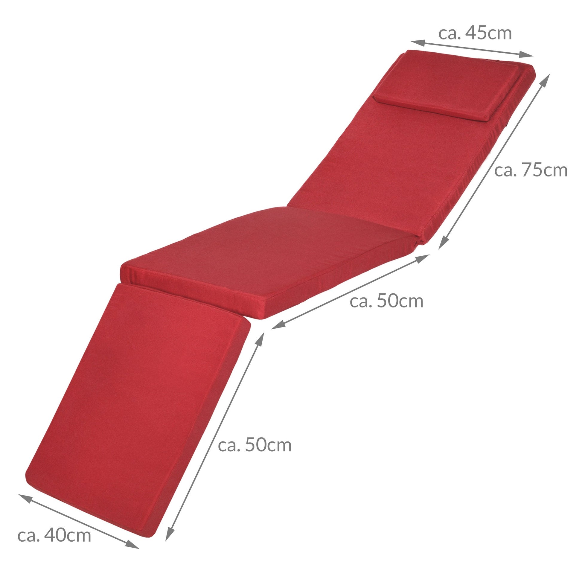 Beautissu Deckchair Auflage Gartenliege Polsterung 5cm UV-beständig abnehmbar Polyester