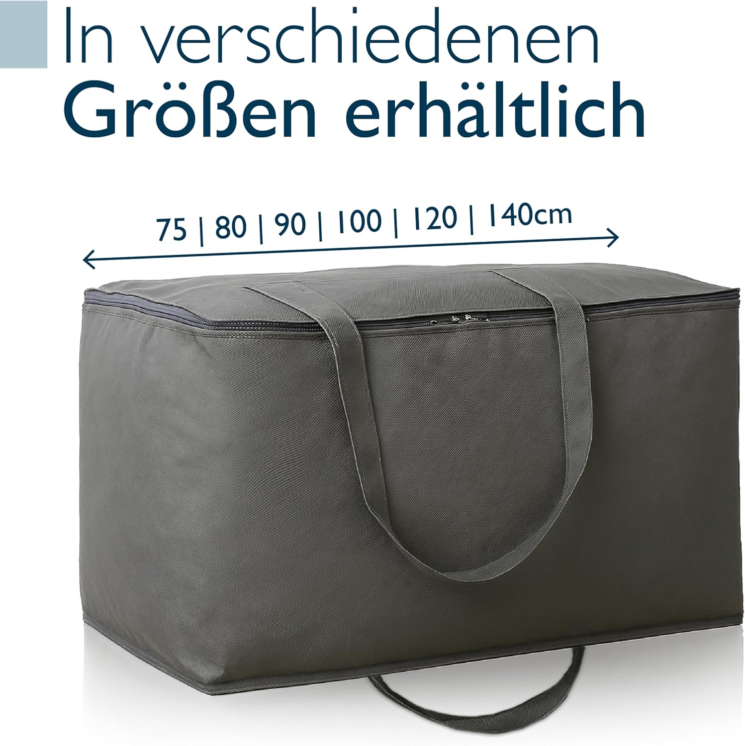 Beautissu Große Aufbewahrungstasche für Bettdecken, Kissen & Gartenauf