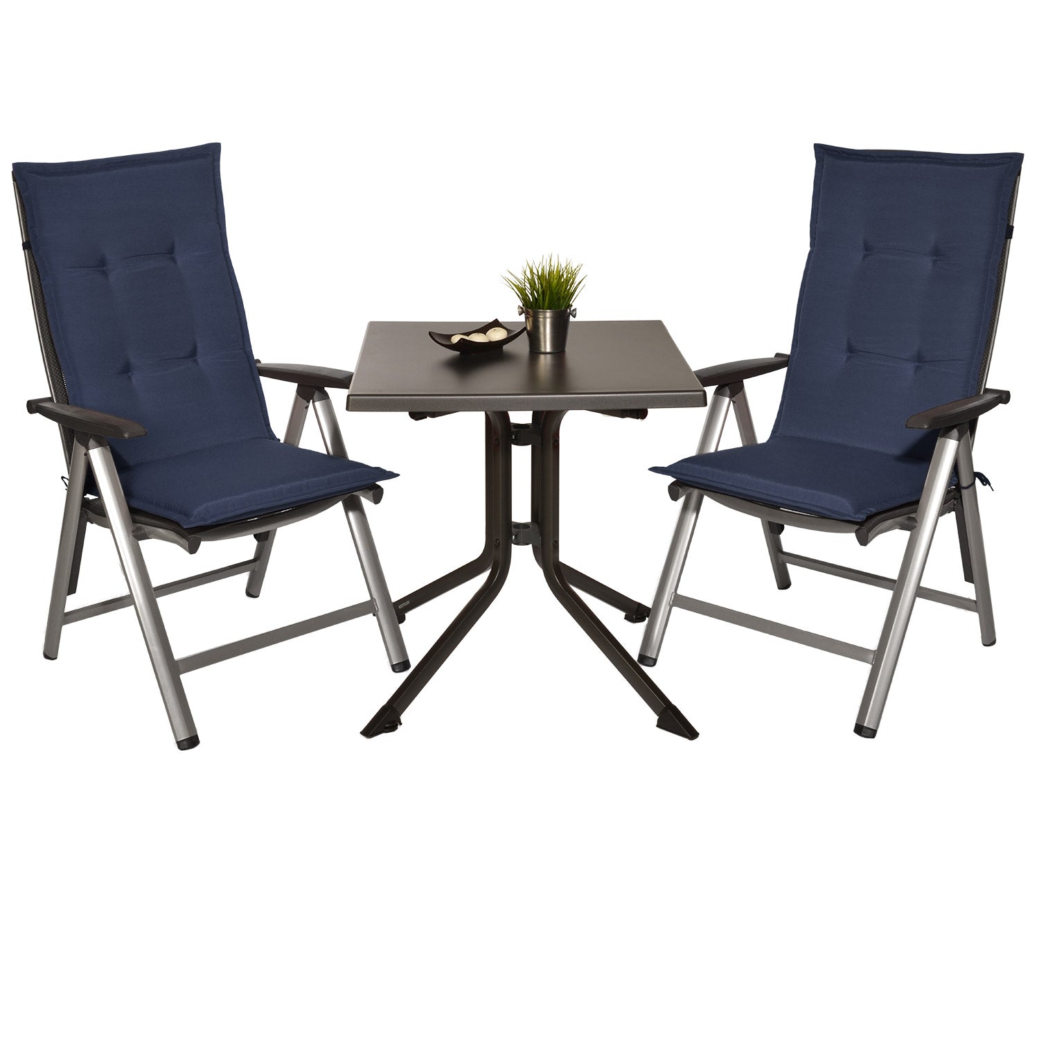 Beautissu Hochlehner Stuhlauflage 120x50x6 cm  – Gartenstuhl Sitzkisse