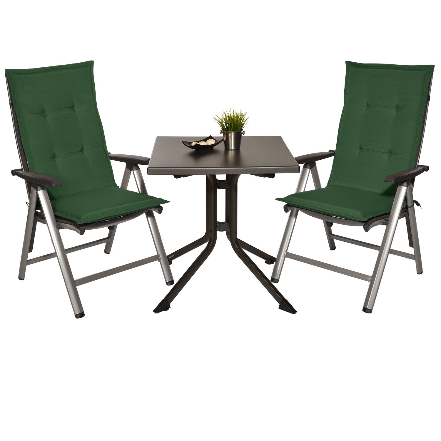 Beautissu Hochlehner Stuhlauflage 120x50x6 cm  – Gartenstuhl Sitzkisse