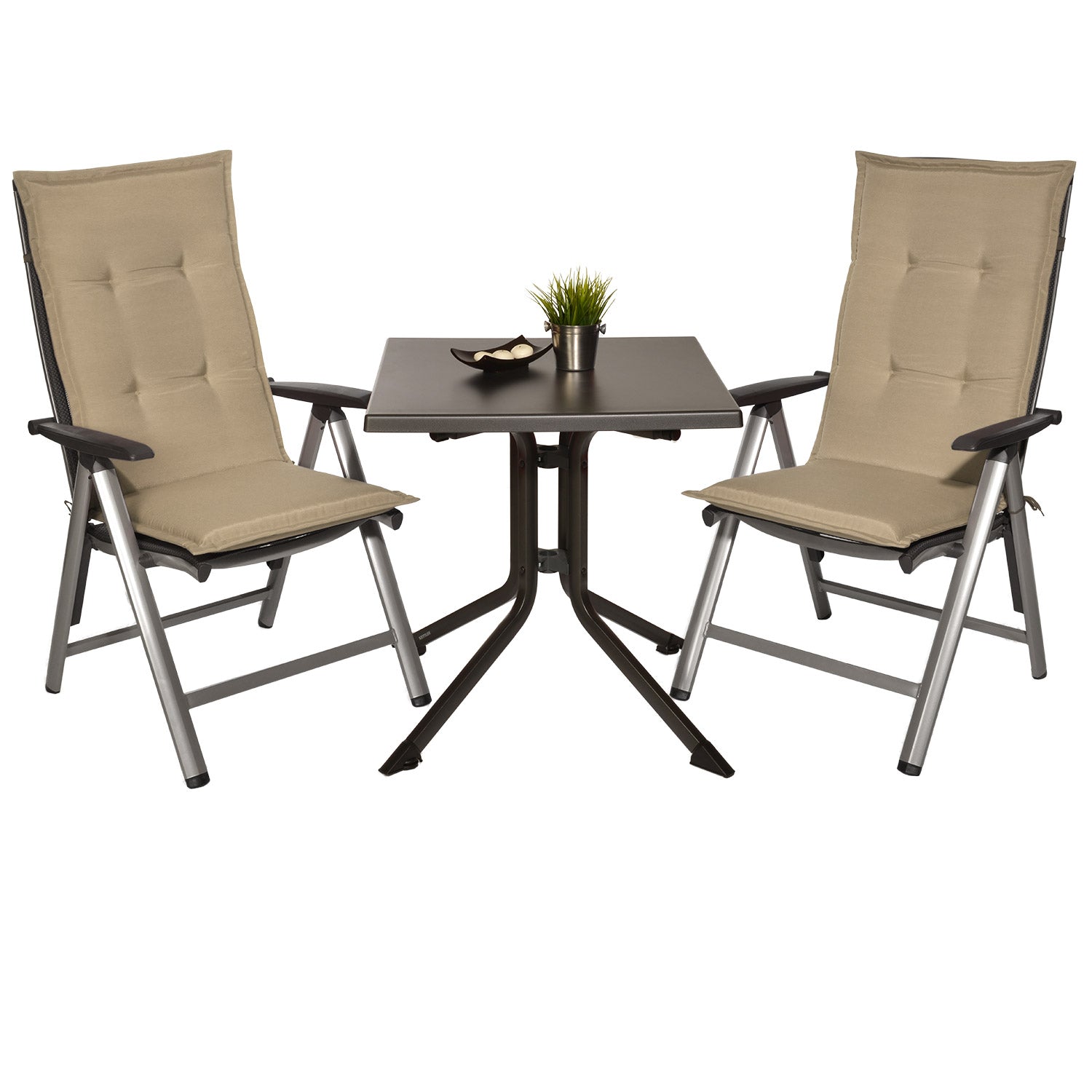 Beautissu Hochlehner Stuhlauflage 120x50x6 cm  – Gartenstuhl Sitzkisse