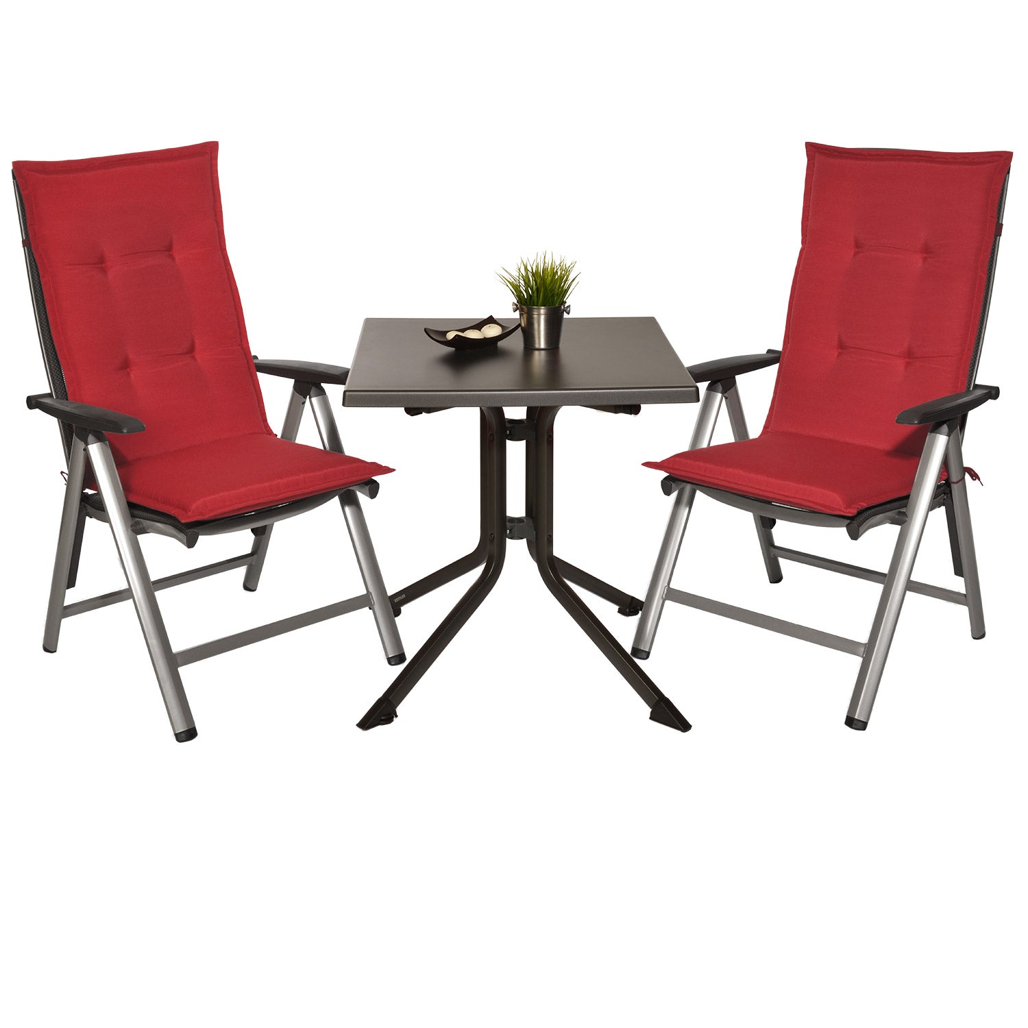 Beautissu Hochlehner Stuhlauflage 120x50x6 cm  – Gartenstuhl Sitzkisse