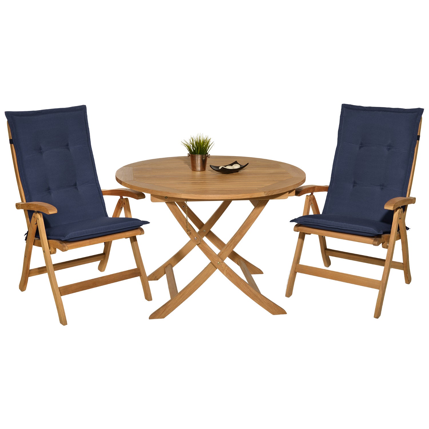 Beautissu Hochlehner Stuhlauflage 120x50x6 cm  – Gartenstuhl Sitzkisse