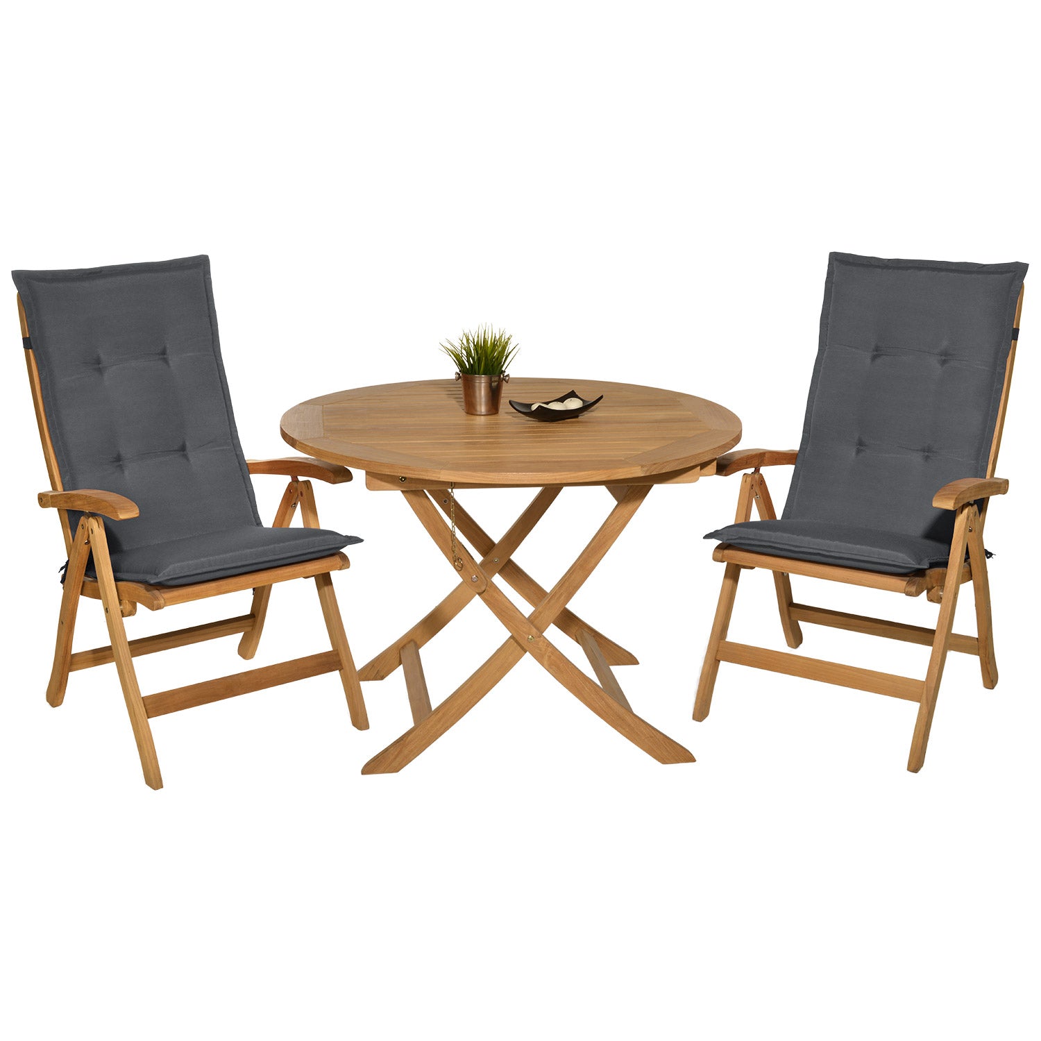 Beautissu Hochlehner Stuhlauflage 120x50x6 cm  – Gartenstuhl Sitzkisse